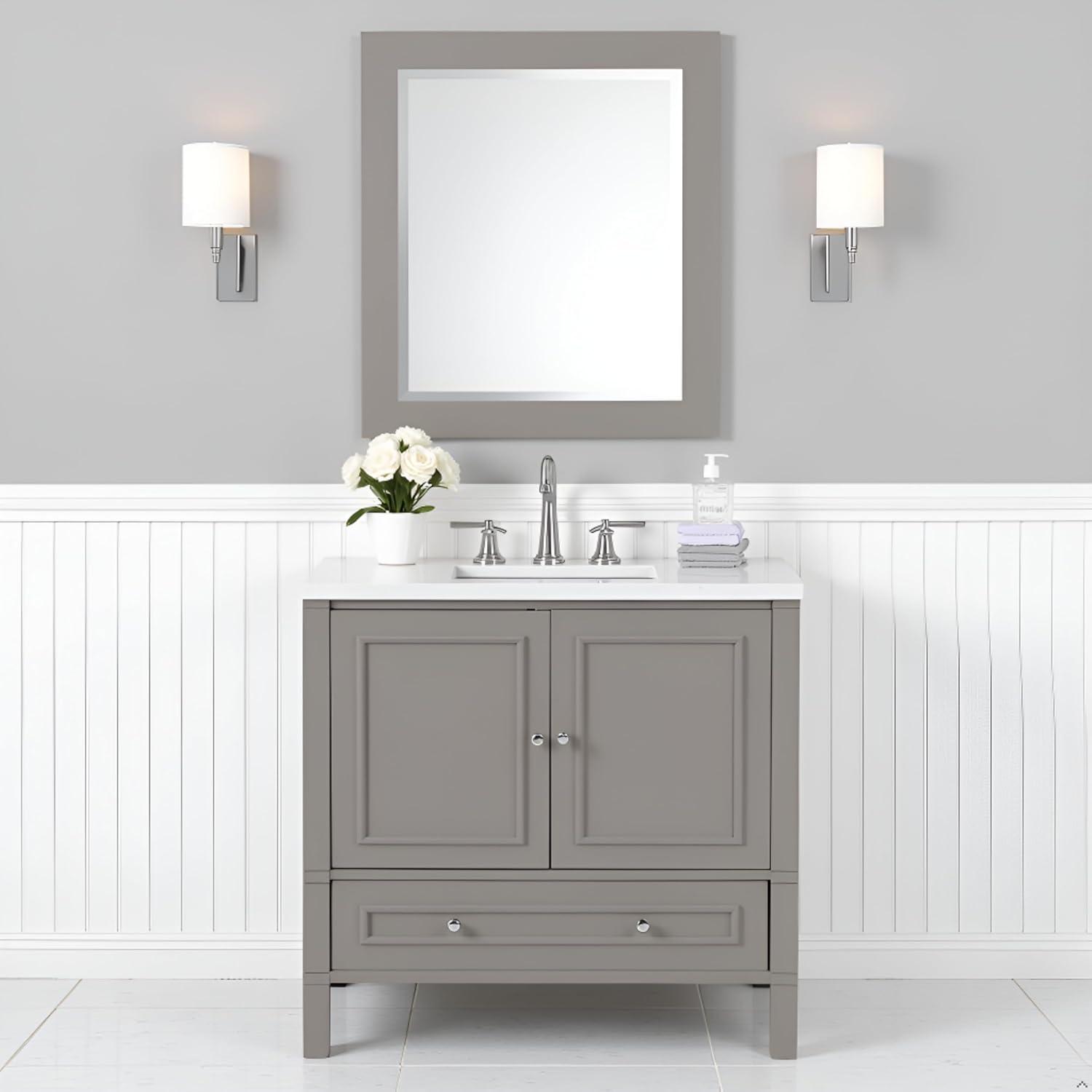 Williamsburg 36"W Transitional Style Vanity Cabinet With Soft Close Doors And Drawers