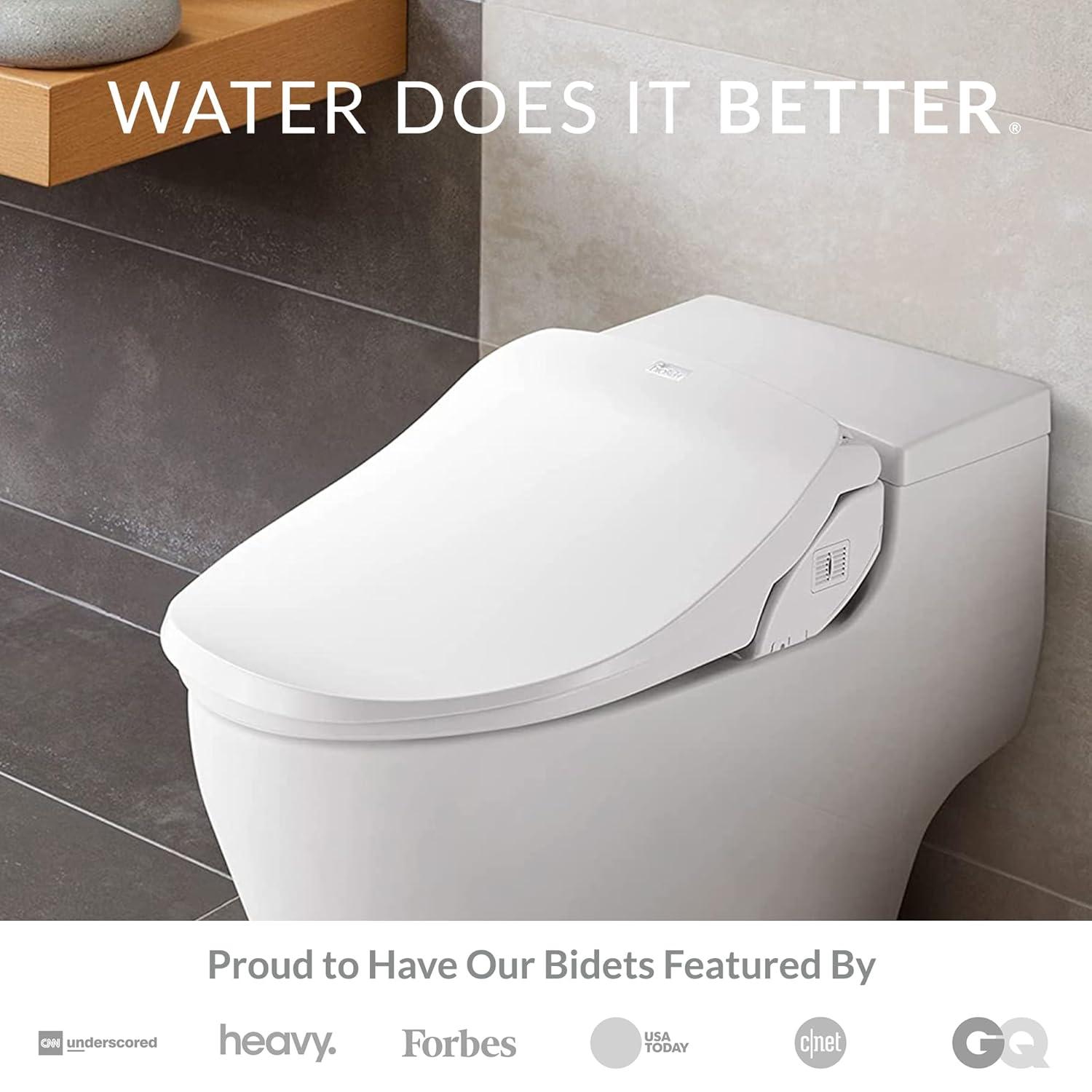 Bio Bidet by BEMIS Slim Three Bidet Toilet Seat, Adjustable Water Temperature with Warm Air Dryer 7ZSLIM3E 000