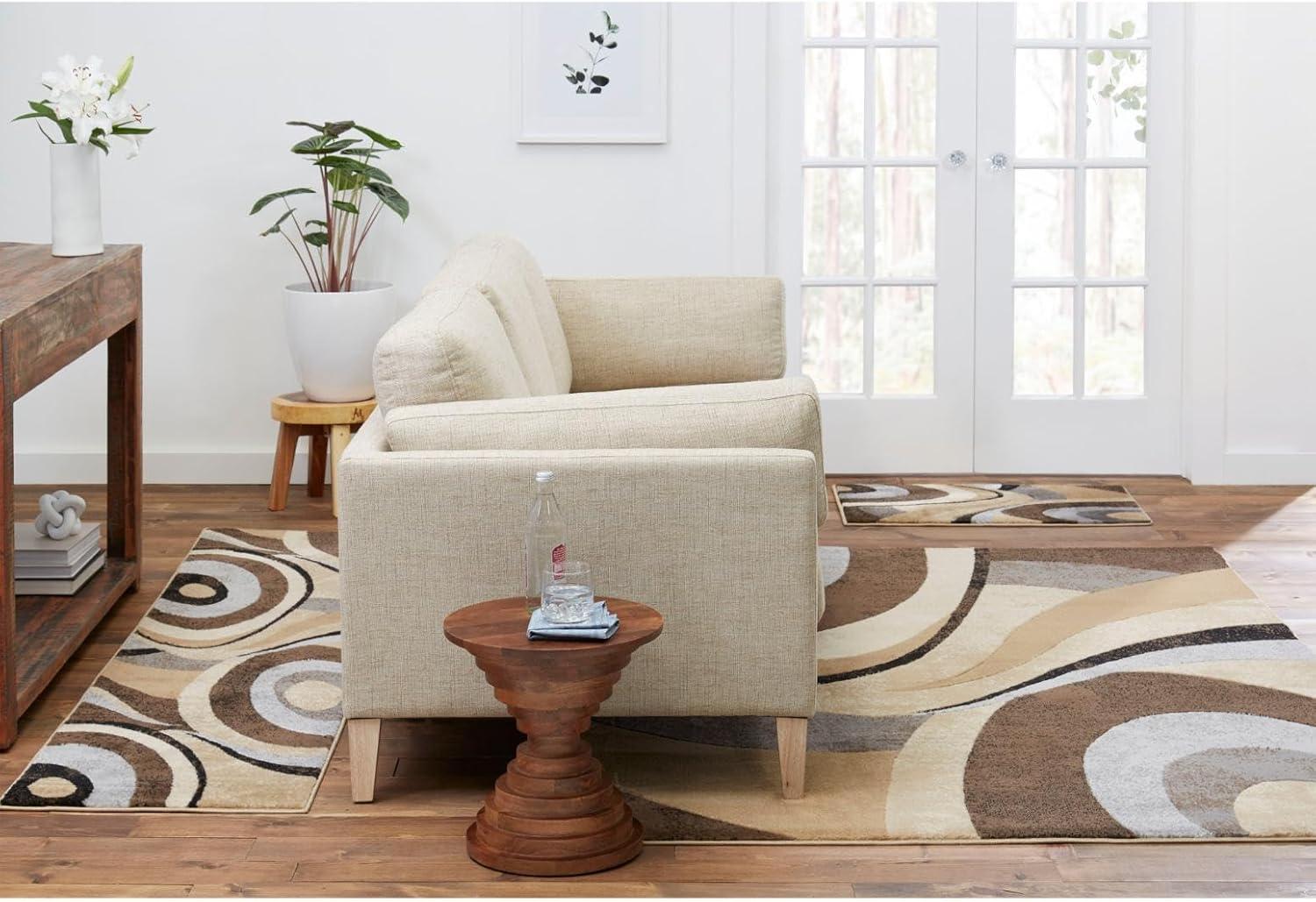 Home Dynamix Slade Contemporary Abstract Area Rug, Brown/Grey, 3 Piece Set