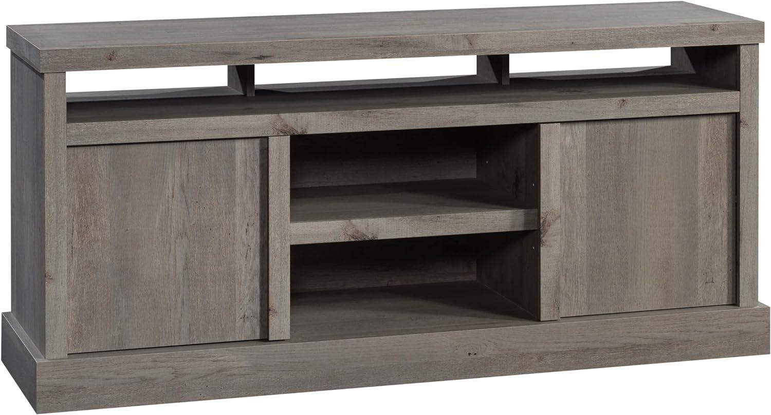 Mystic Oak TV Stand with Adjustable Shelves and Cabinet