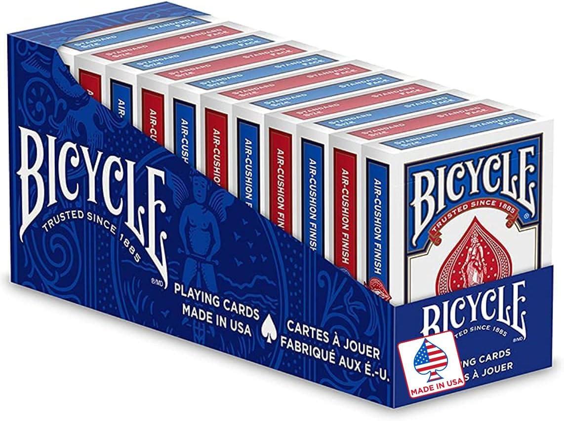 Bicycle Standard Playing Card Decks, Red Blue, 12 Pack