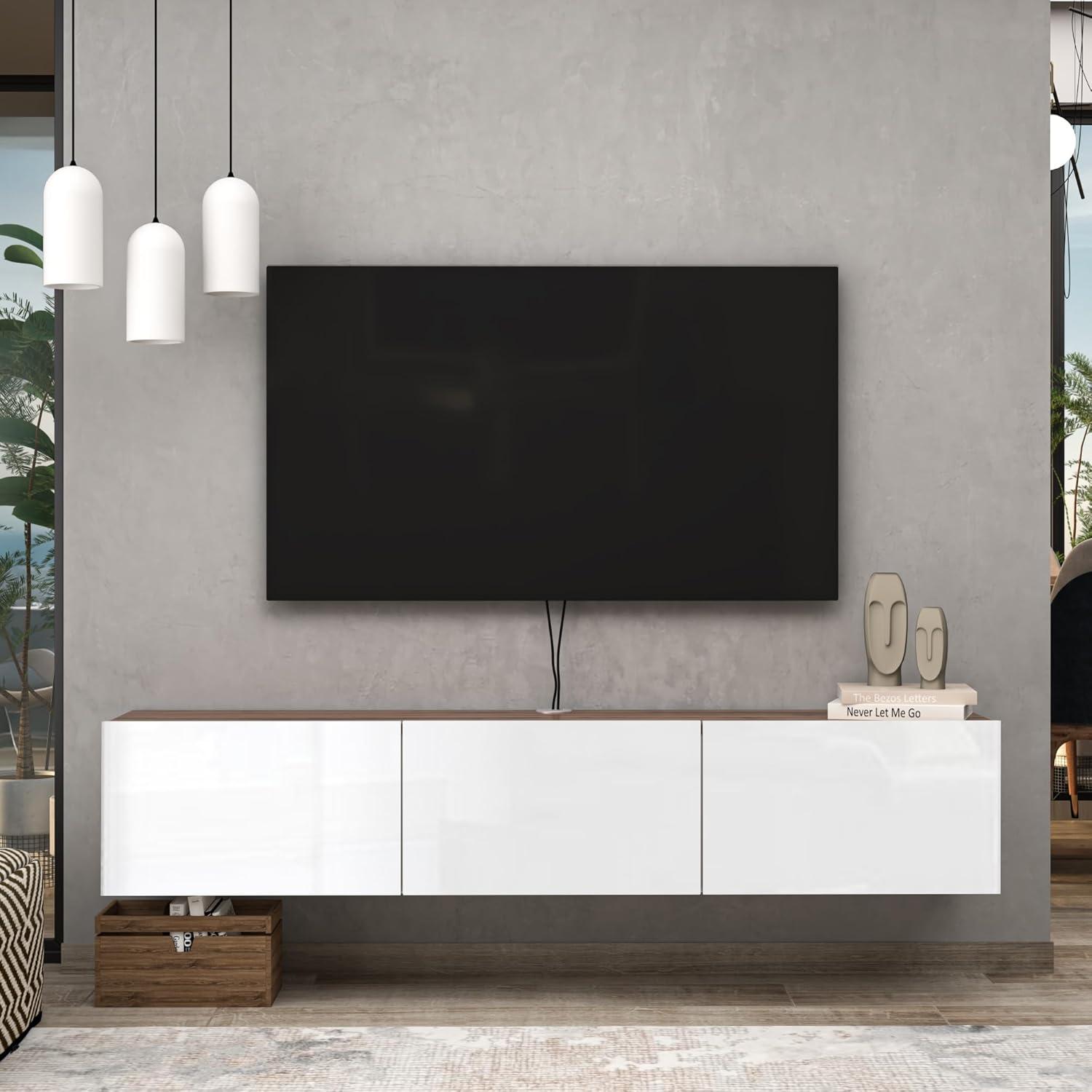 Atelier Mobili Floating TV Stand, Floating Entertainment Center, Floating TV Console