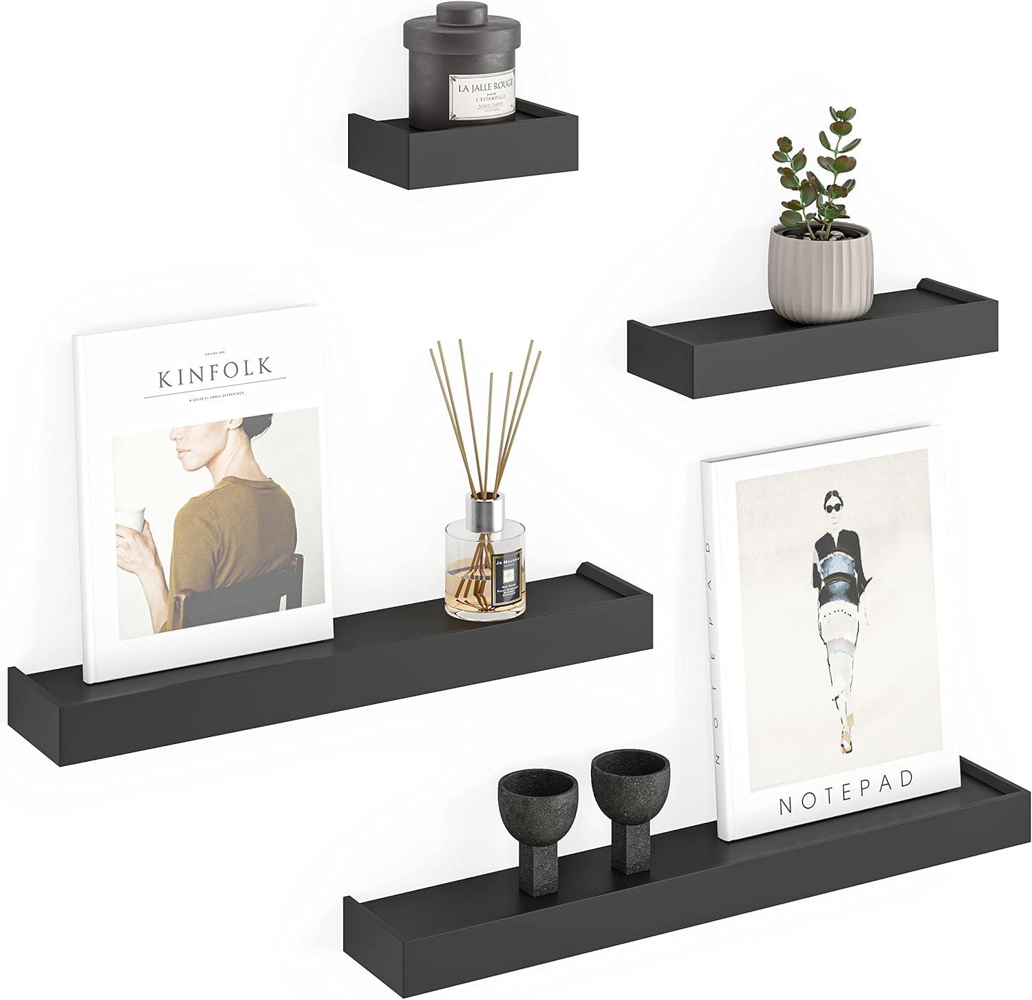 Textiles Hub Array 4 Piece Floating Wall Shelves Set