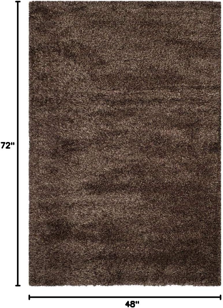 Shag SG151 Power Loomed Indoor Area Rug - Mushroom - 4'x6' - Safavieh.
