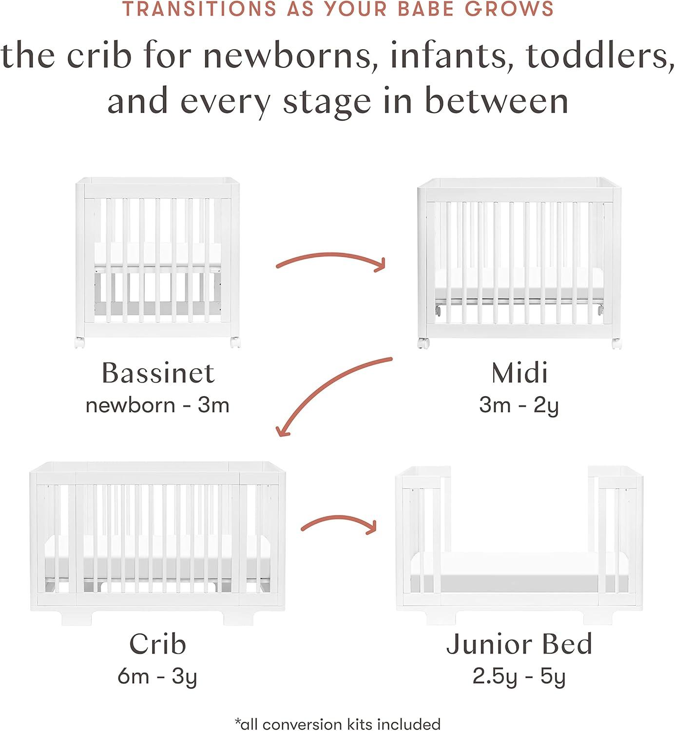 Yuzu 8-In-1 Convertible Crib With All-Stages Conversion Kits