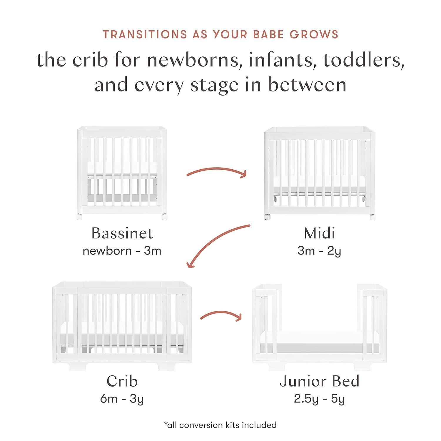 Yuzu 8-In-1 Convertible Crib With All-Stages Conversion Kits