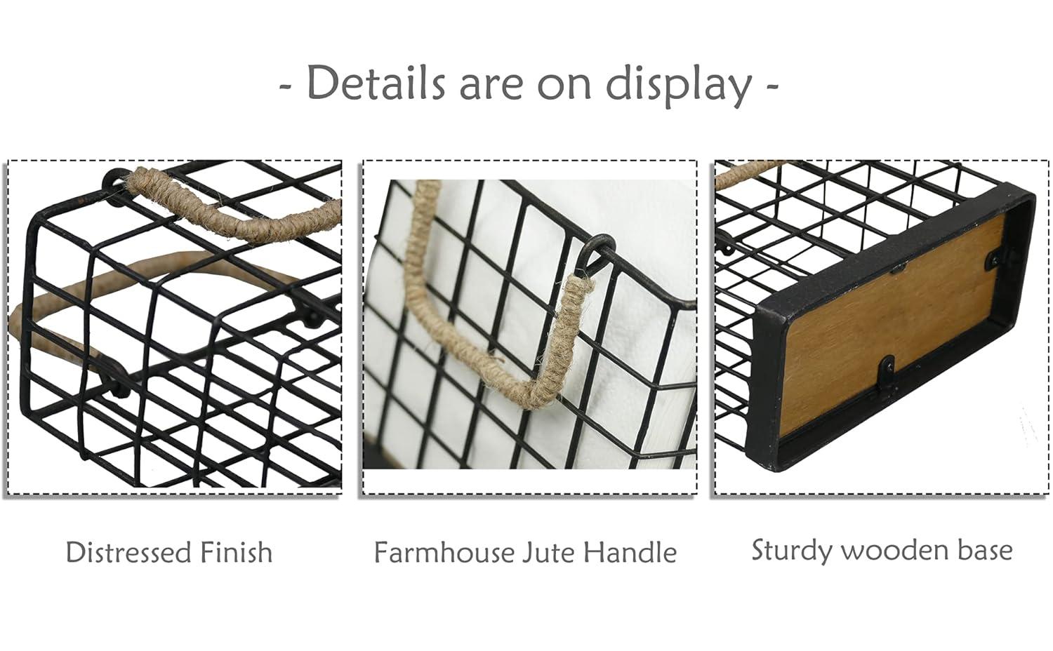 NIKKY HOME Farmhouse Napkin Holder, Rustic Tissue Dispenser, Freestanding Paper Hand Towel Caddy, Vintage Cocktail Napkin Tray Decor for Kitchen, Countertop, Dining Table, Restaurant, Outdoor - Black