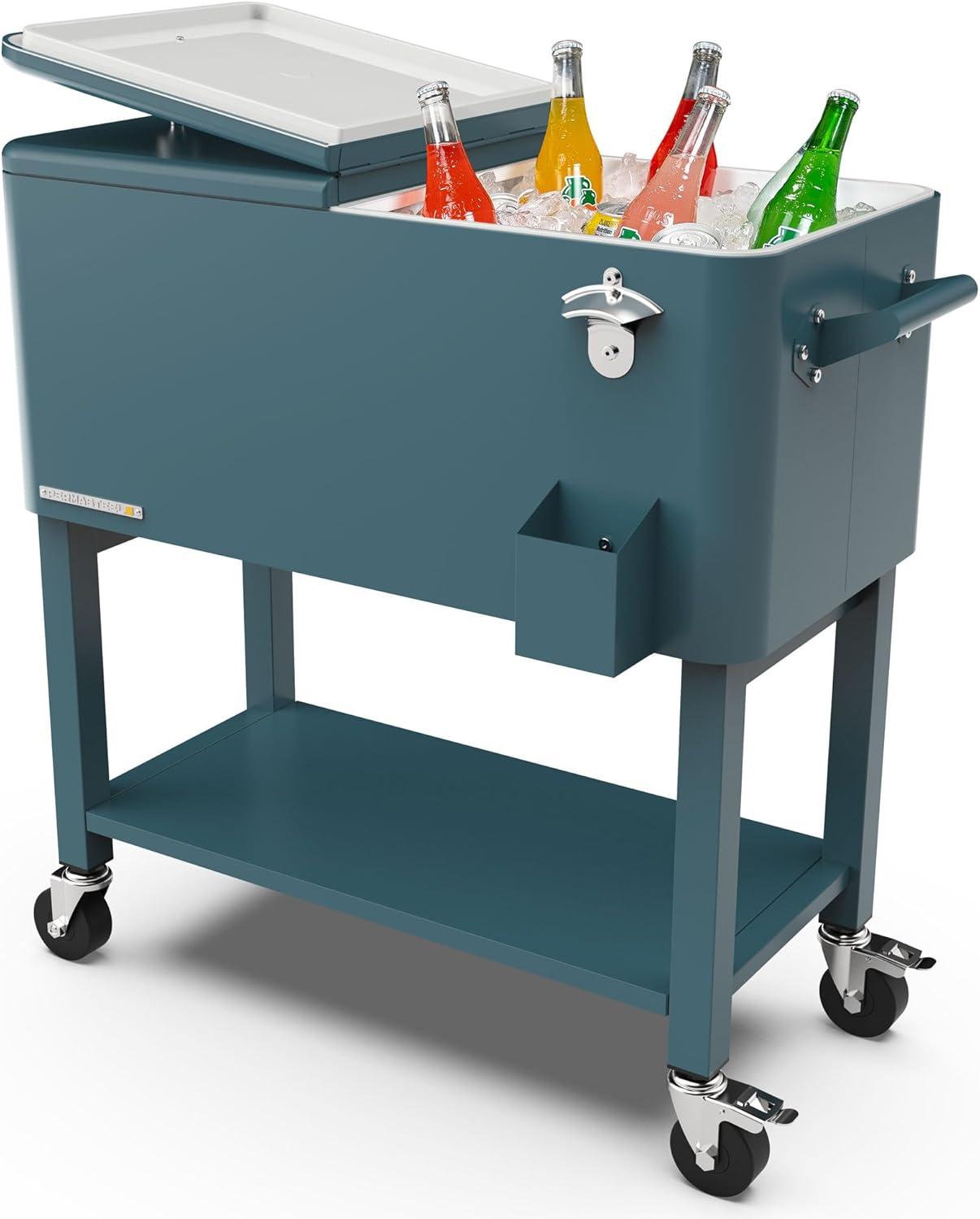 Permasteel 80-Qt Outdoor Patio Cooler with Removable Basin