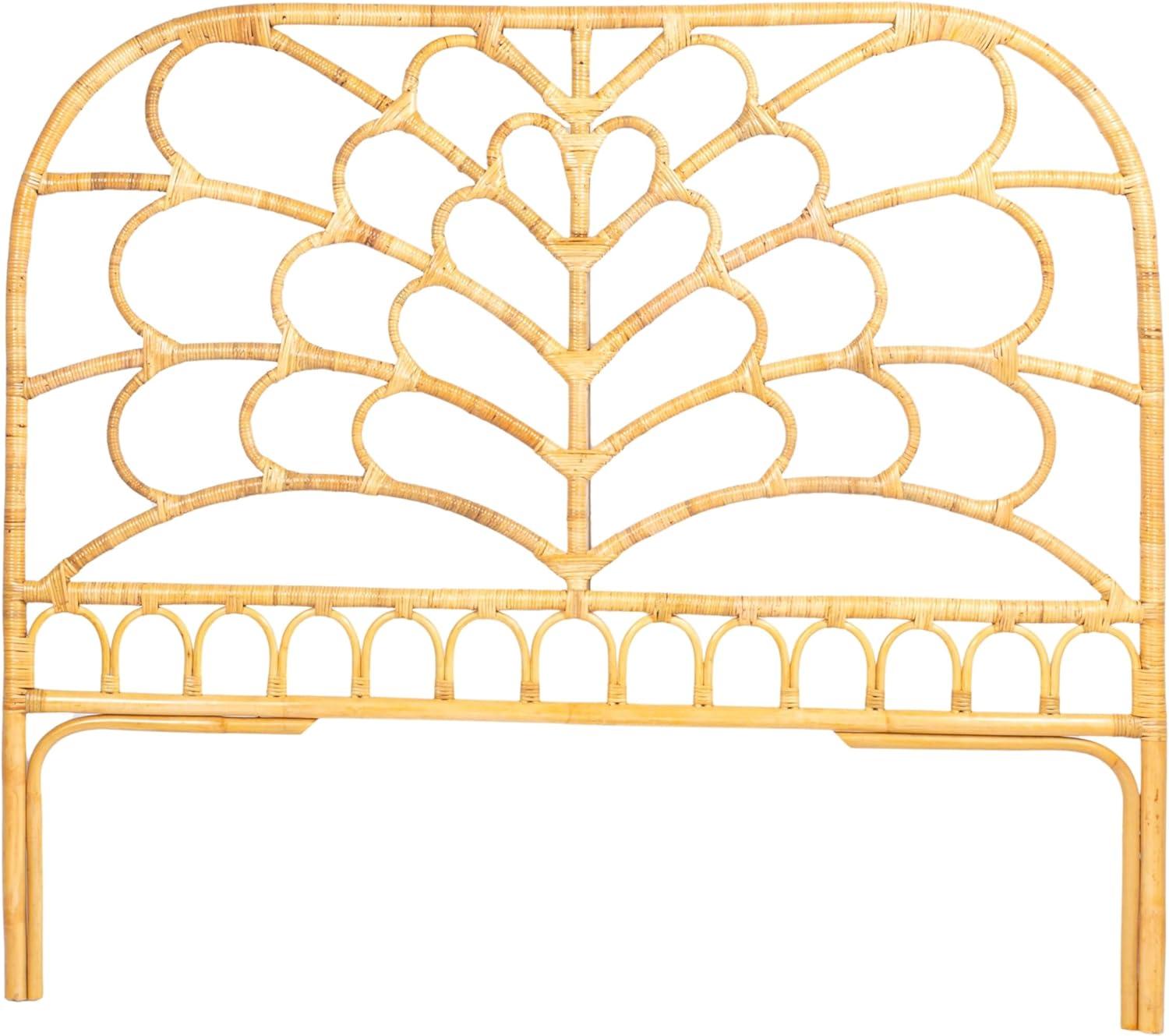 Storied Home Rattan Arched Headboard Natural