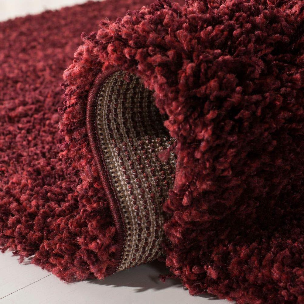 California Shag SG151 Power Loomed Indoor Accent Rug - Maroon - 2'3"x5' - Safavieh