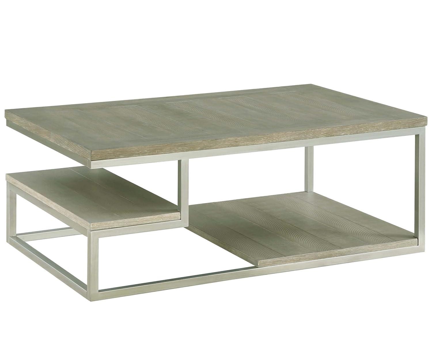 Progressive Furniture Lake Forest II Rectangular Wood Cocktail Musk Gray/Natural