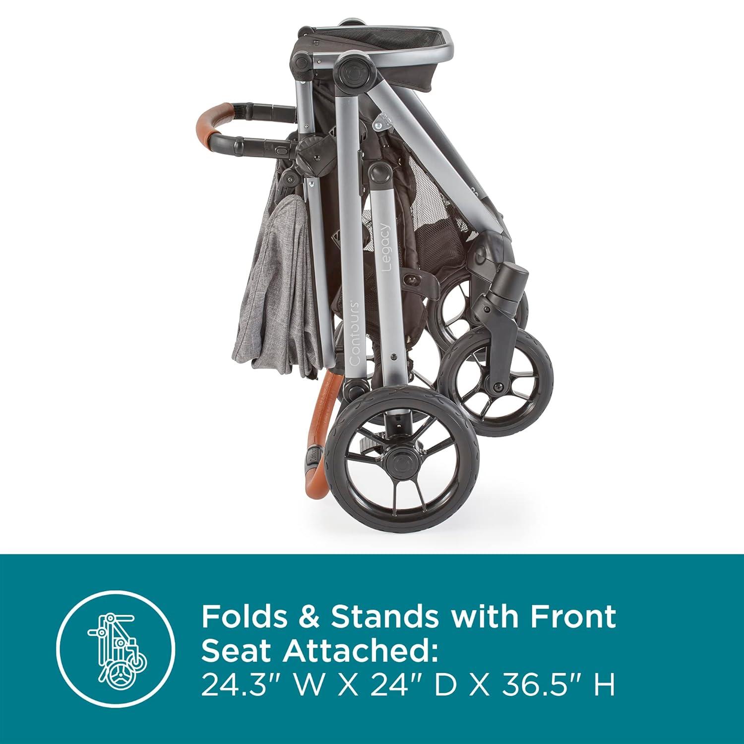 Contours Legacy Single to Double Convertible Stroller - Gray