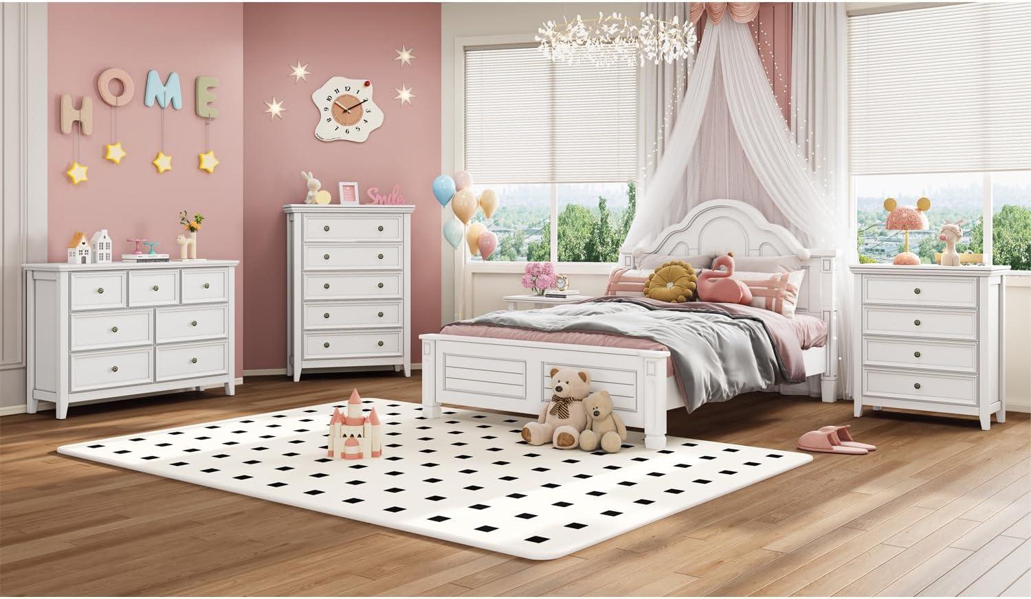 Drawers Dresser for Bedroom White - 5-drawer