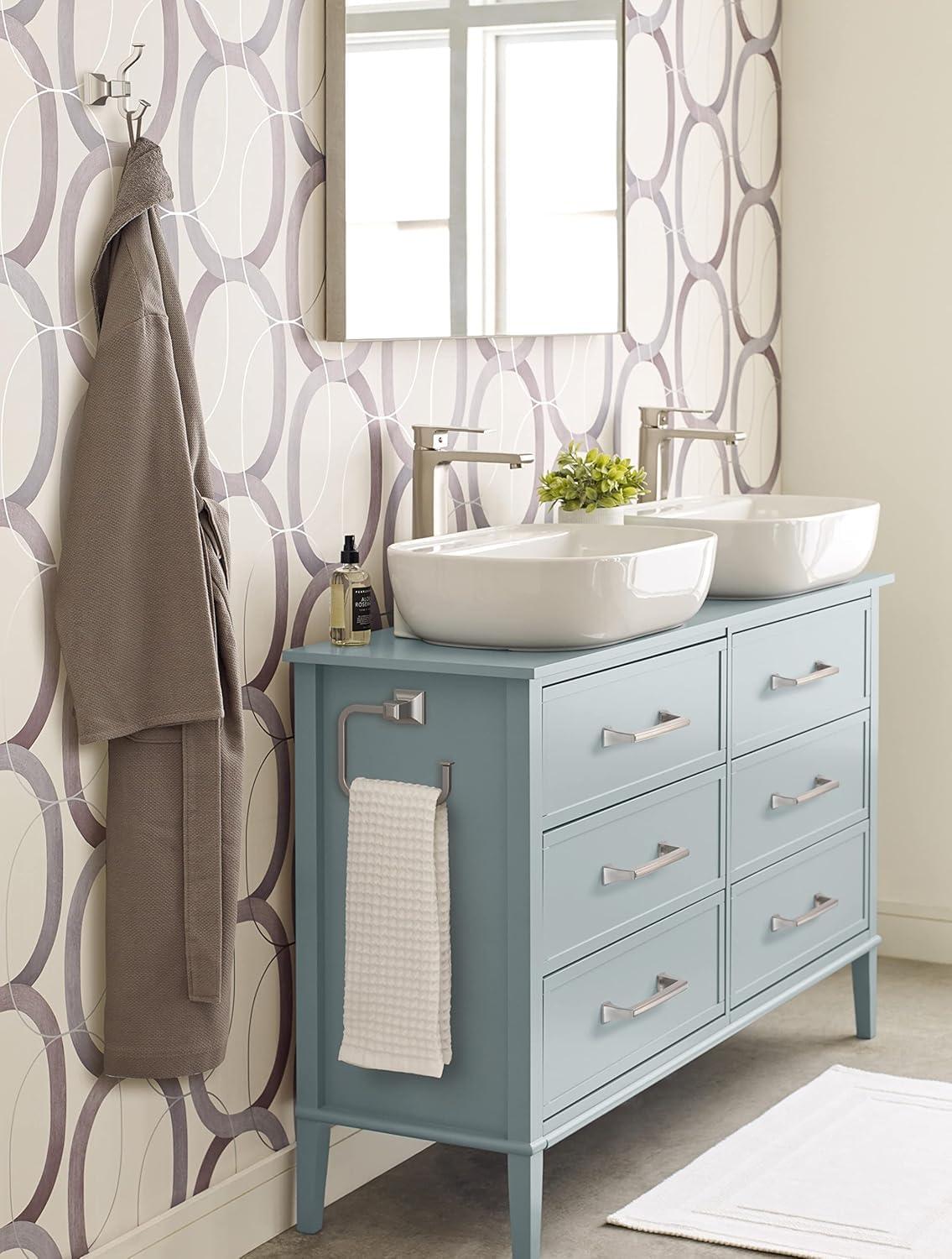 Amerock Mulholland Brushed Nickel Single Prong Robe Hook