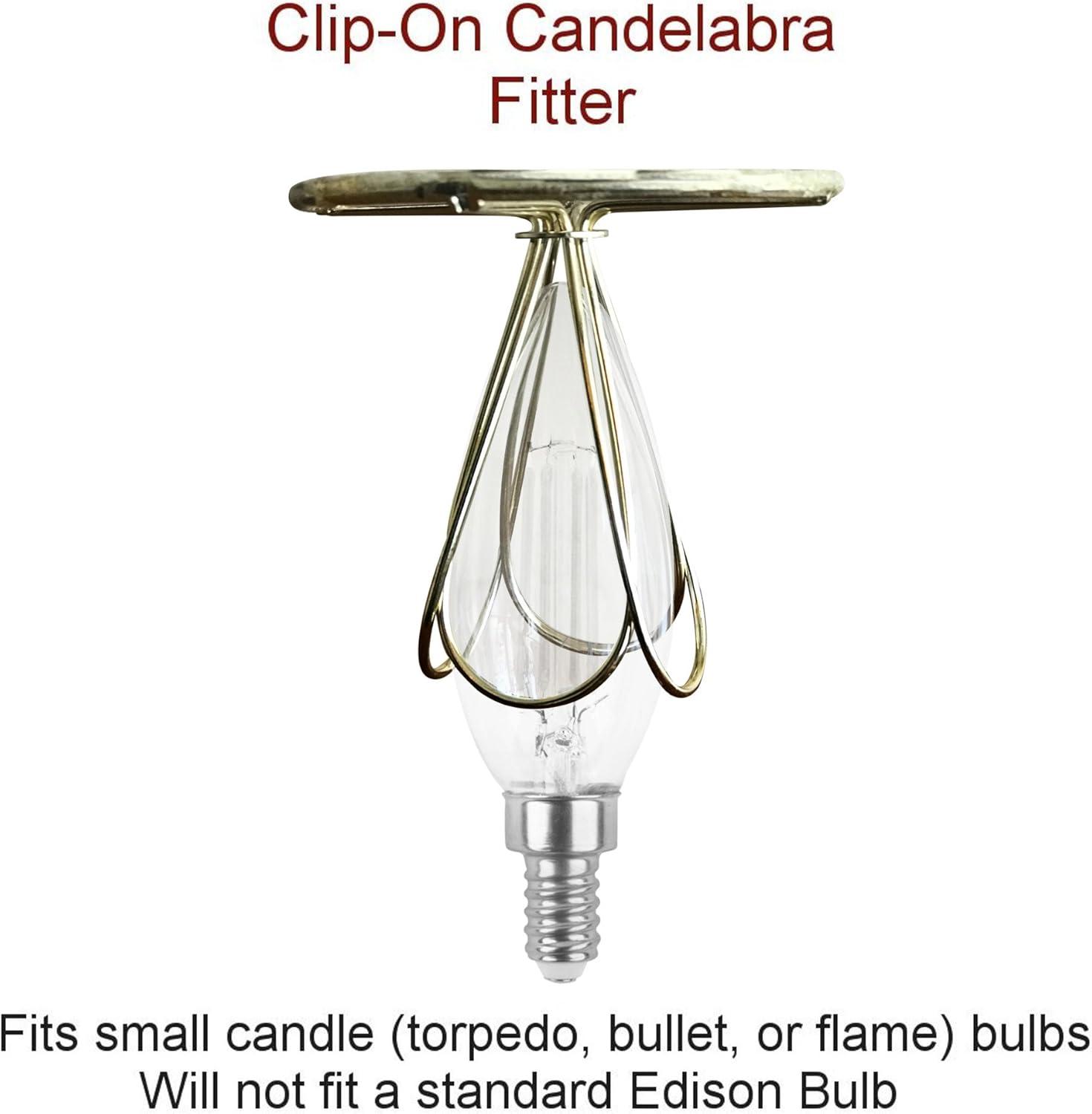 3x5x4 Granite Grey Burlap Candelabra Clip-on Lampshade - Perfect for chandeliers, foyer lights, and wall sconces -Small, Grey