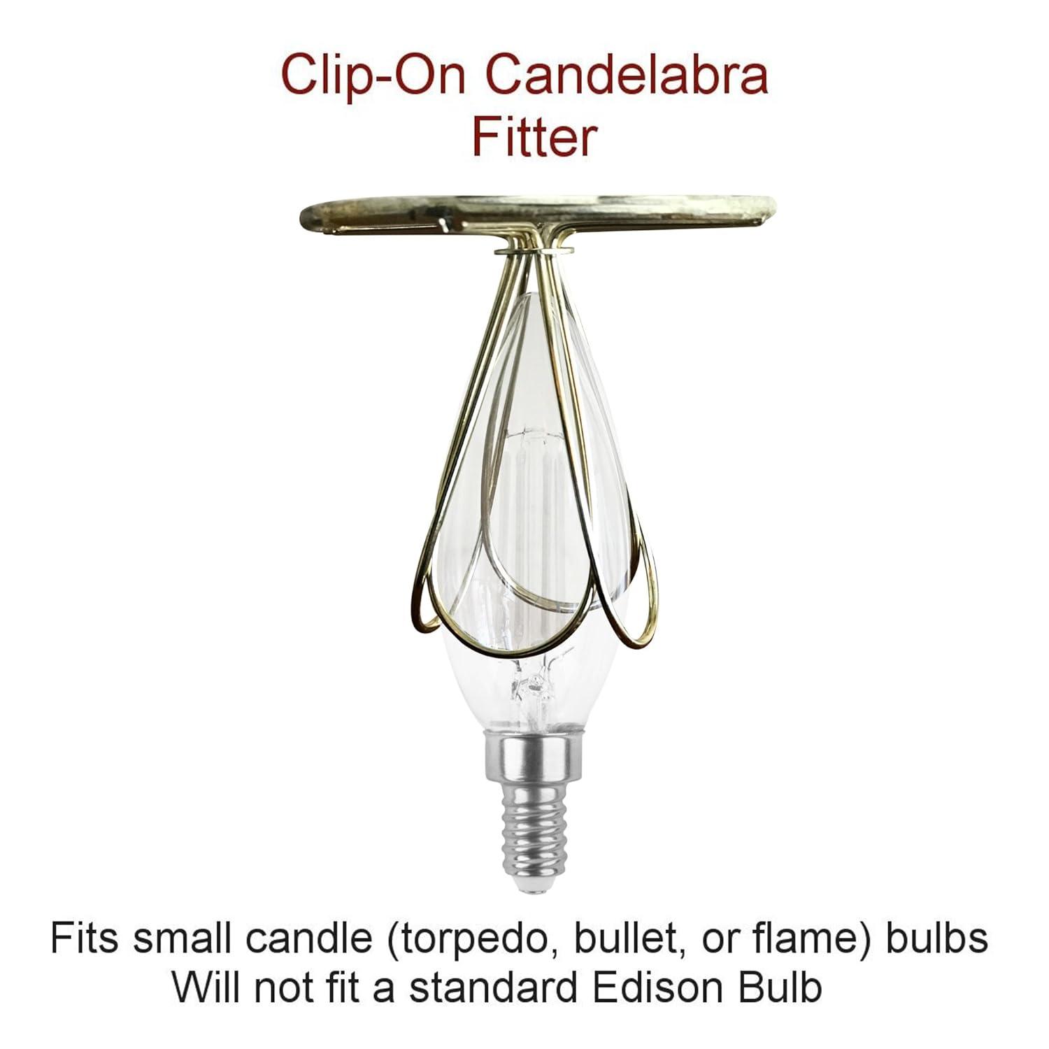 3x5x4 Granite Grey Burlap Candelabra Clip-on Lampshade - Perfect for chandeliers, foyer lights, and wall sconces -Small, Grey