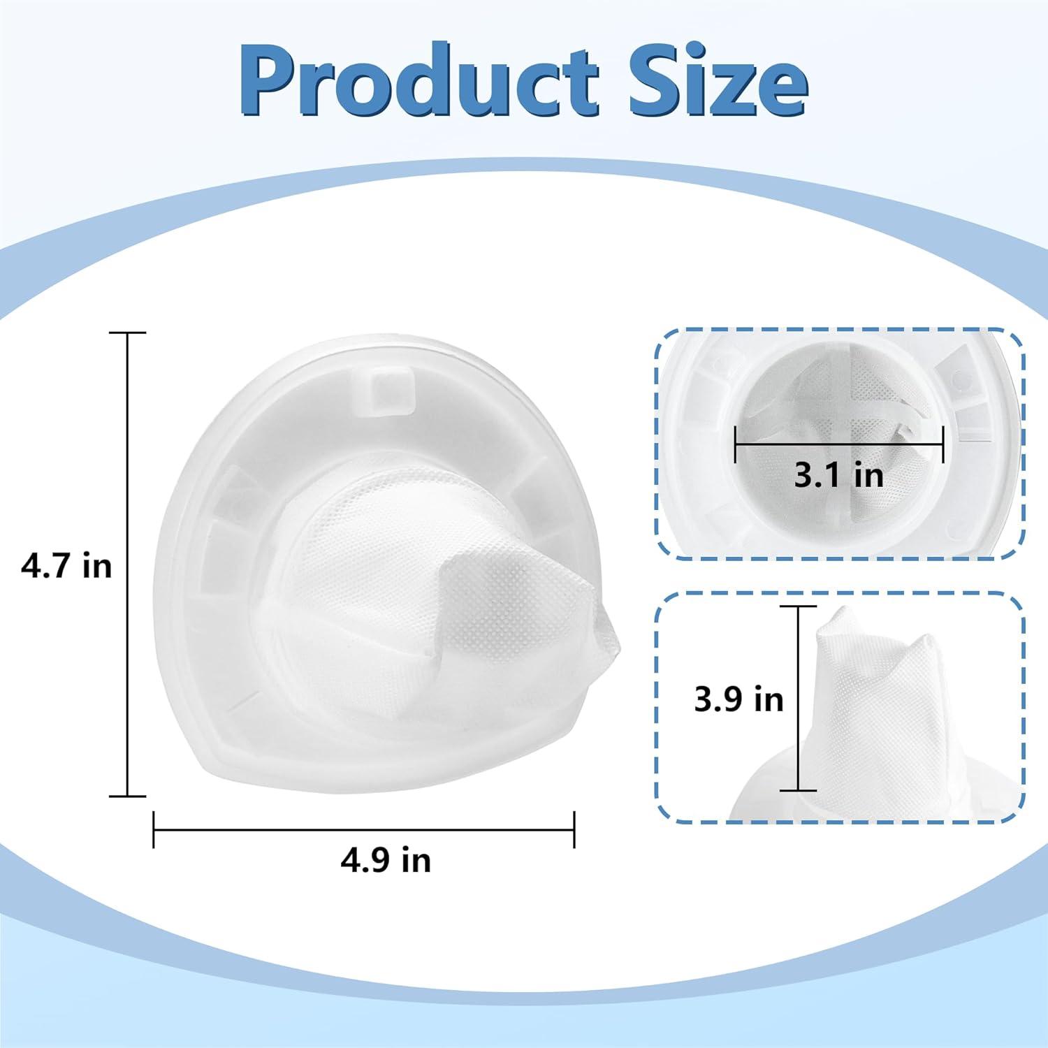 6 Pack Replacement Filter Compatible with Black & Decker Hand Vacuum Cordless Vacuum VF110 CHV1410L, CHV1410, CHV9610, CHV1210, CHV1410B, CHV1510, BDH2000L