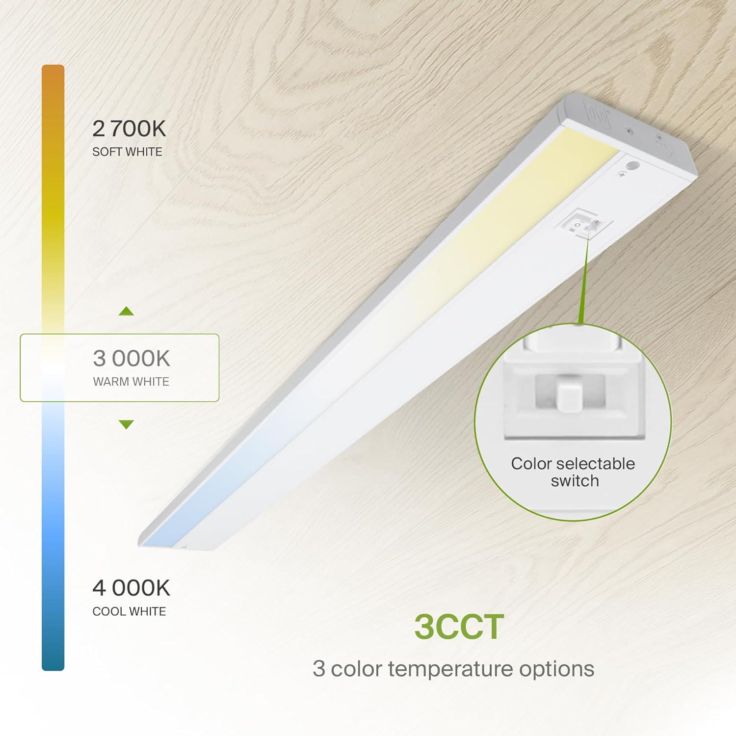 Adjustable White 40-Inch LED Under Cabinet Light