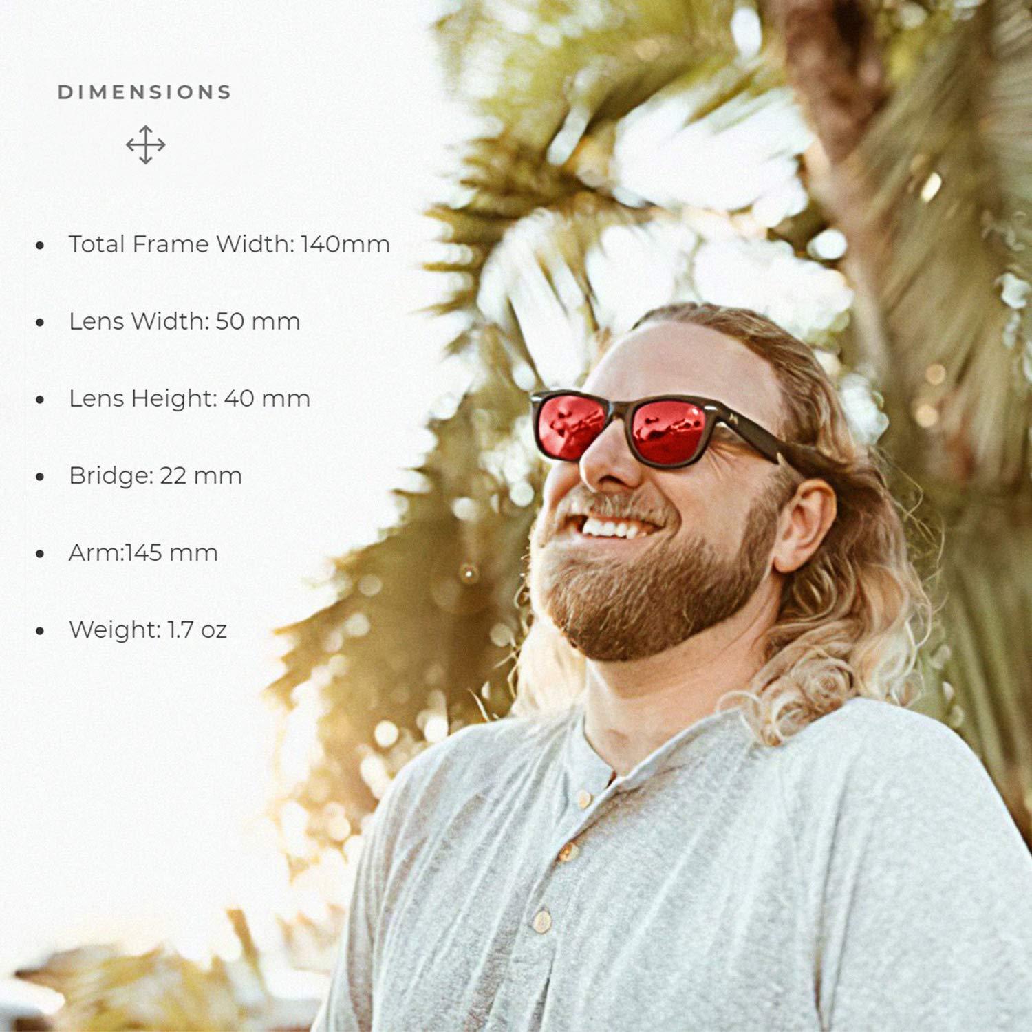 Red Polarized Mirrored Titanium Sunglasses with Bottle Opener