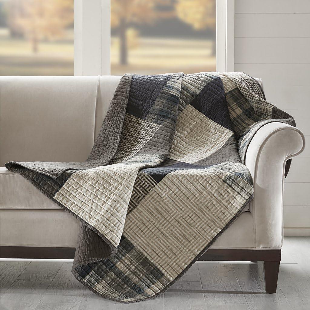 Winter Hills Reversible Cotton Quilted Throw Blanket