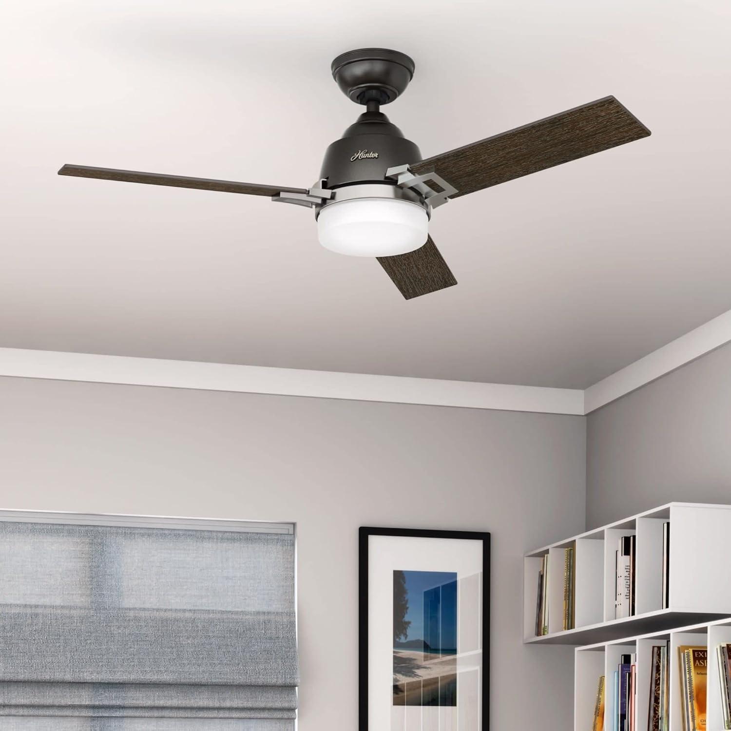 48'' Leoni 3 - Blade Standard Ceiling Fan with Remote Control and Light Kit Included