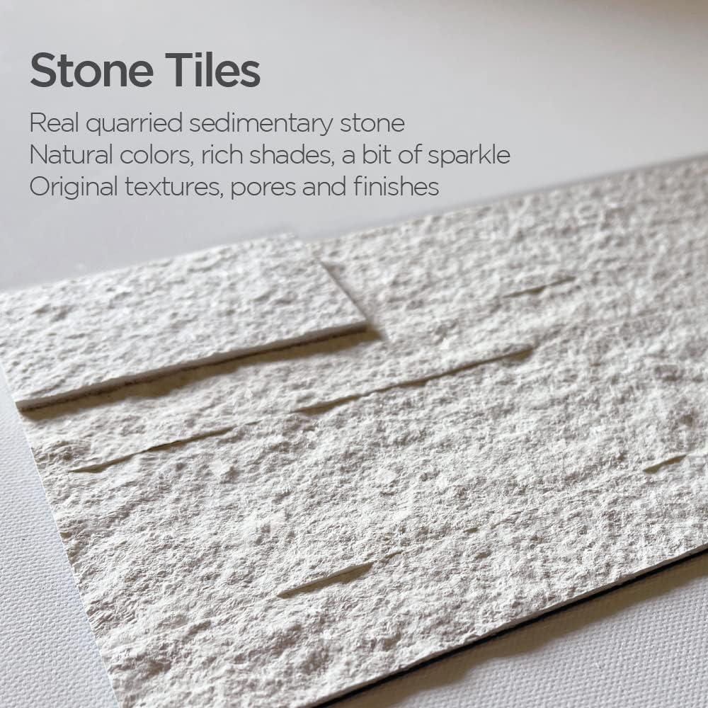 6" x 24" Natural Stone Peel & Stick Mosaic Tile