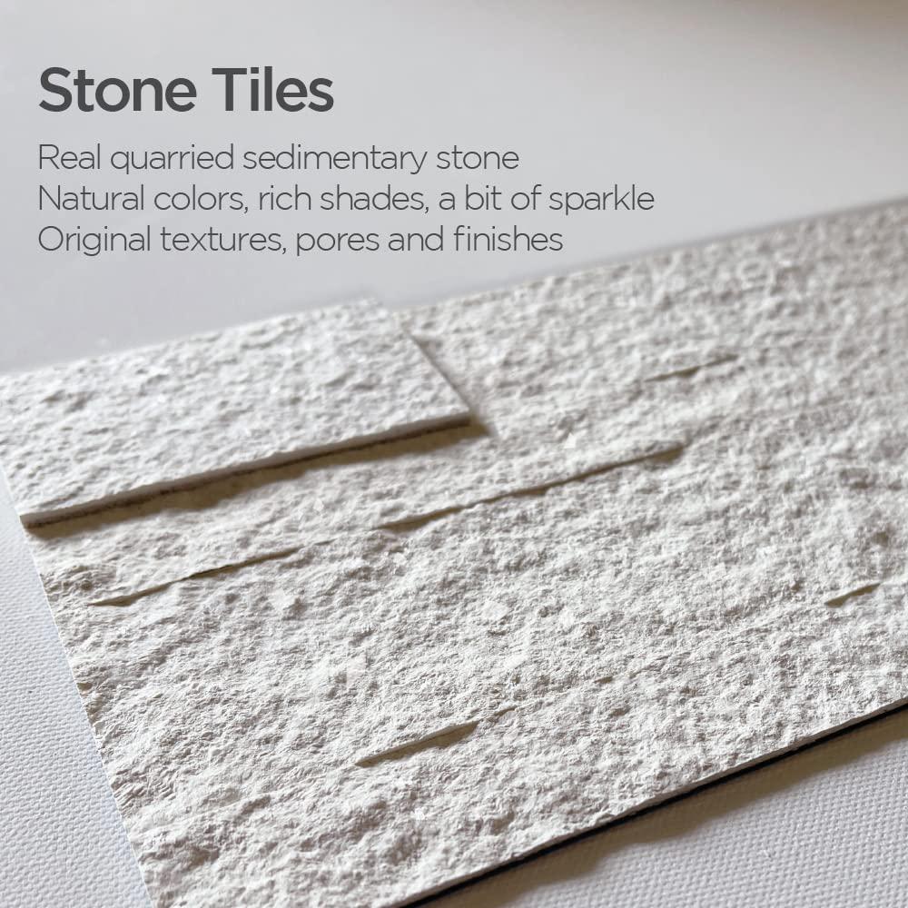 6" x 24" Natural Stone Peel & Stick Mosaic Tile