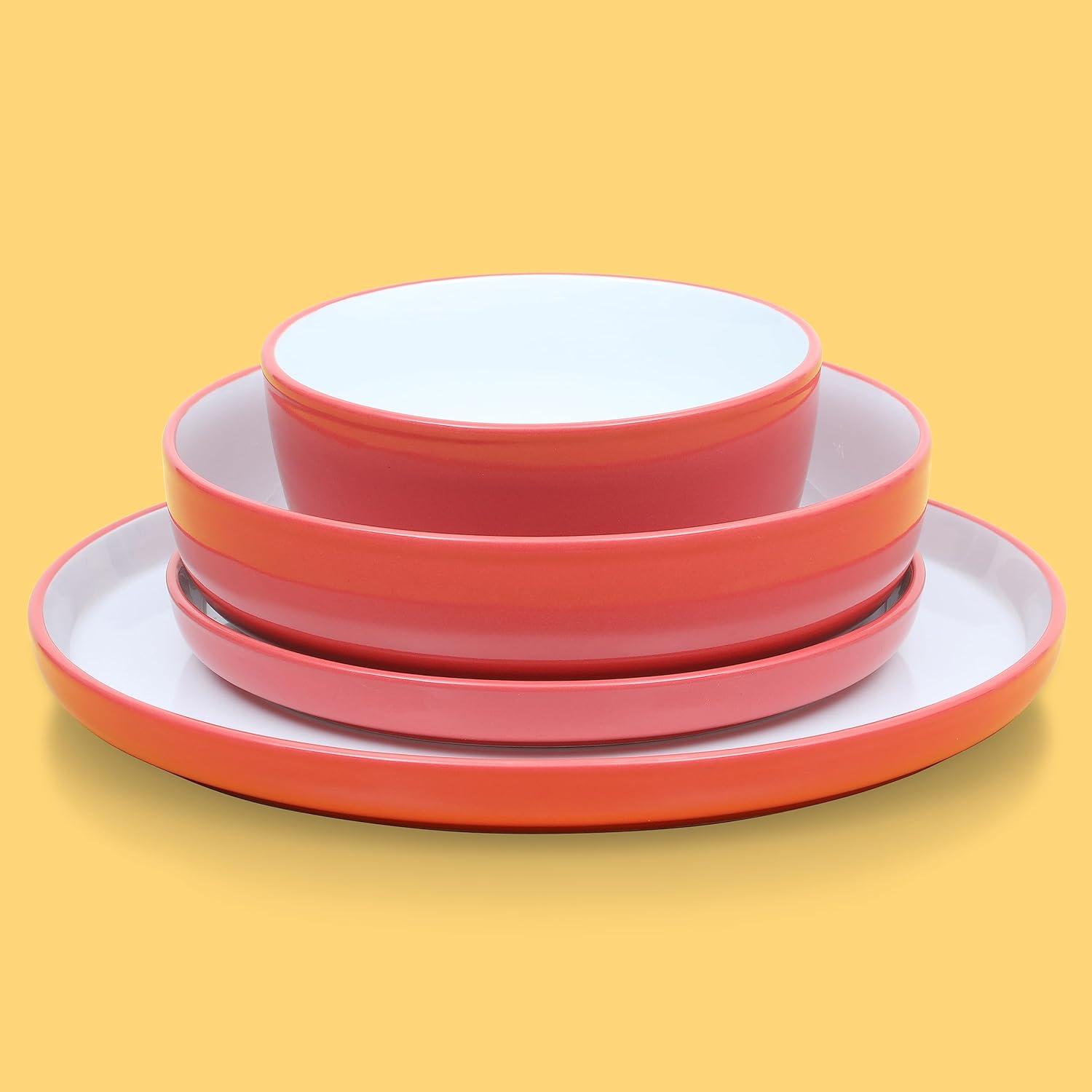 Sur La Table Kitchen Essentials Dinner Theatre 16 Piece Porcelain China Dinnerware Set - Service for 4