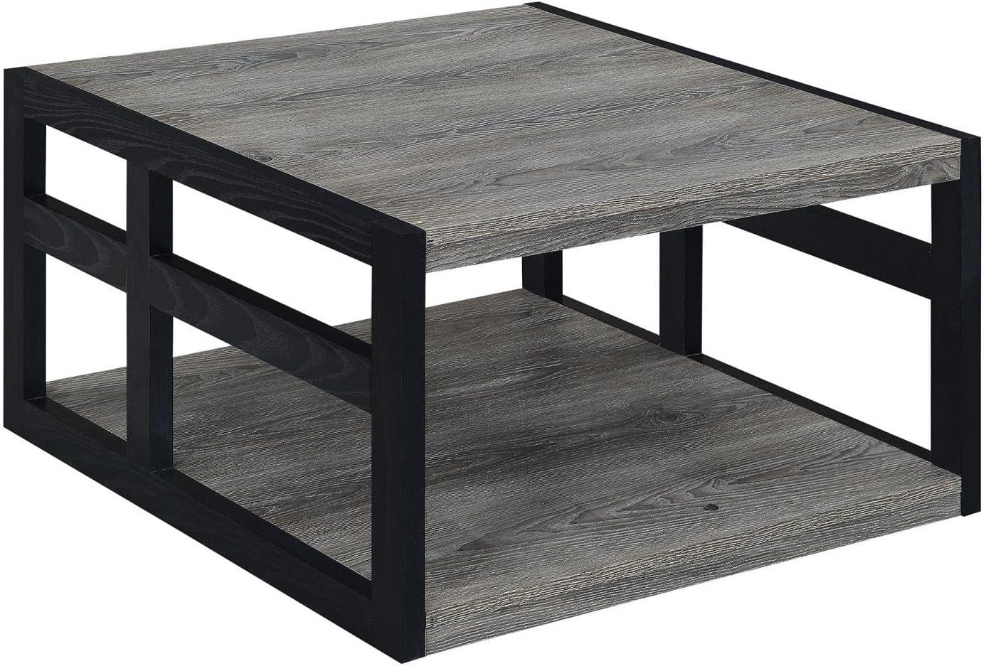 Convenience Concepts Monterey Square Coffee Table in Gray Wood Finish