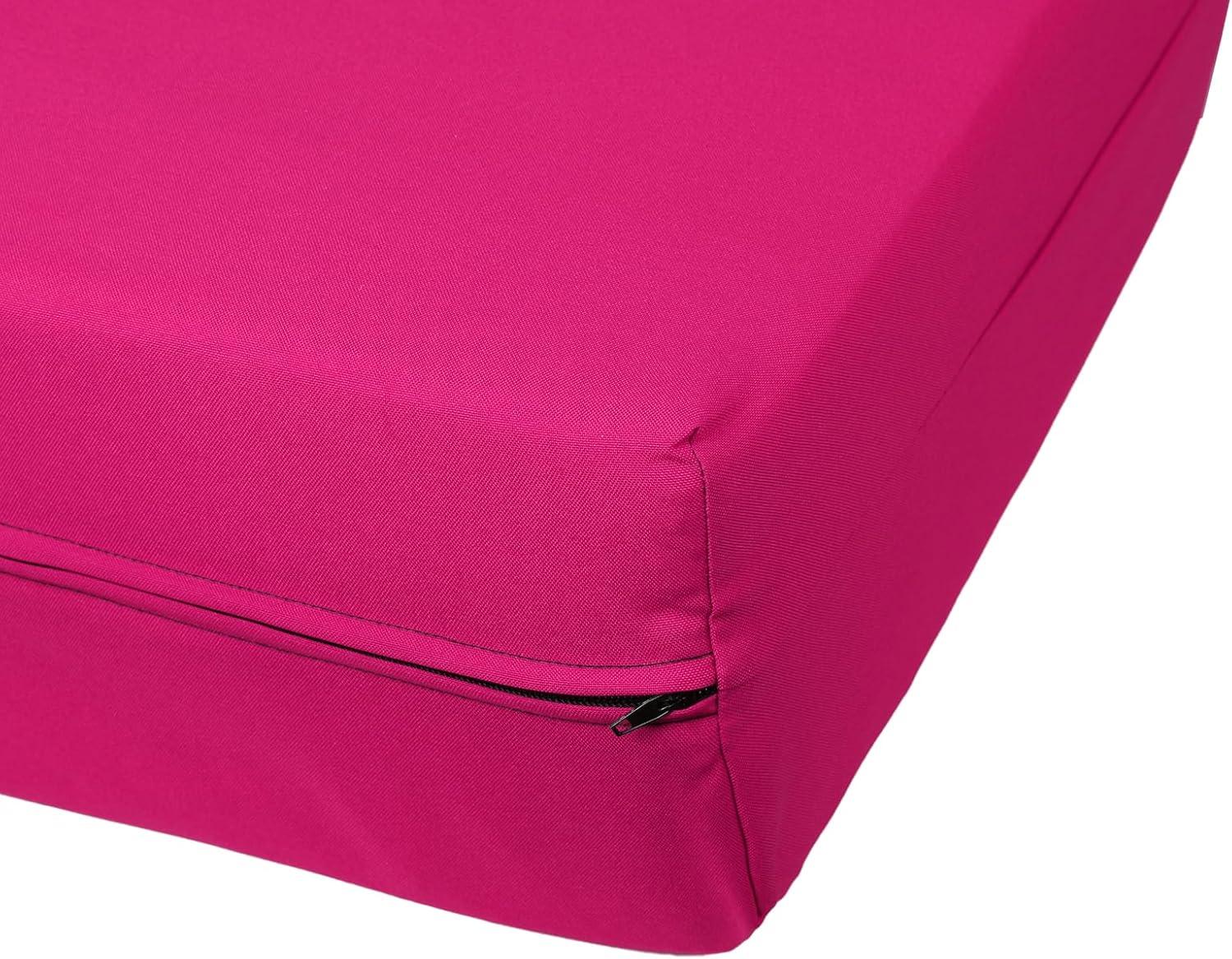 MoNiBloom Solid Futon Cover Slipcover Fit 6"- 8" Futon Mattresses Hot Pink, Queen Size 60x80 Inch