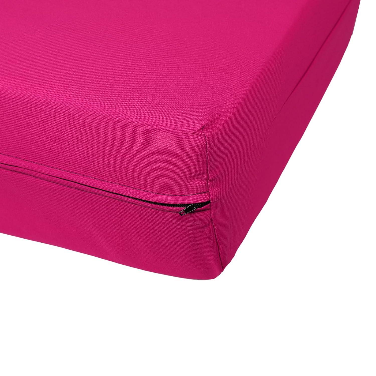MoNiBloom Solid Futon Cover Slipcover Fit 6"- 8" Futon Mattresses Hot Pink, Queen Size 60x80 Inch