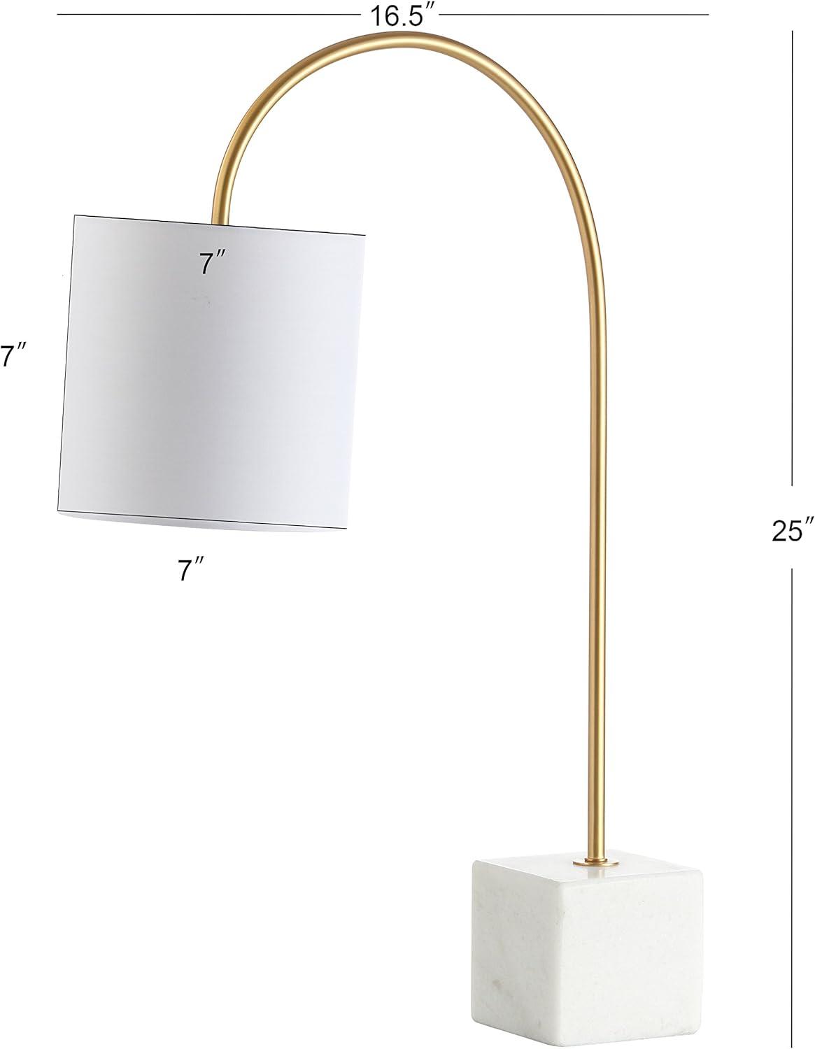 Fisher 25" Marble/Brass LED Table Lamp