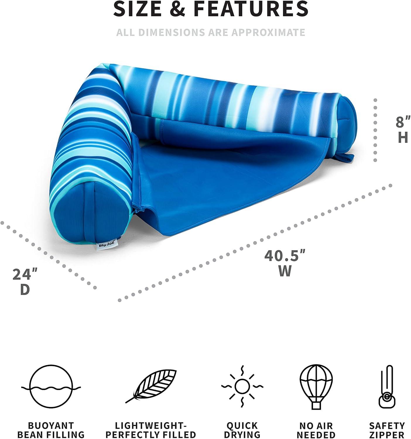 Blue Striped Mesh Fabric Pool Noodle Sling