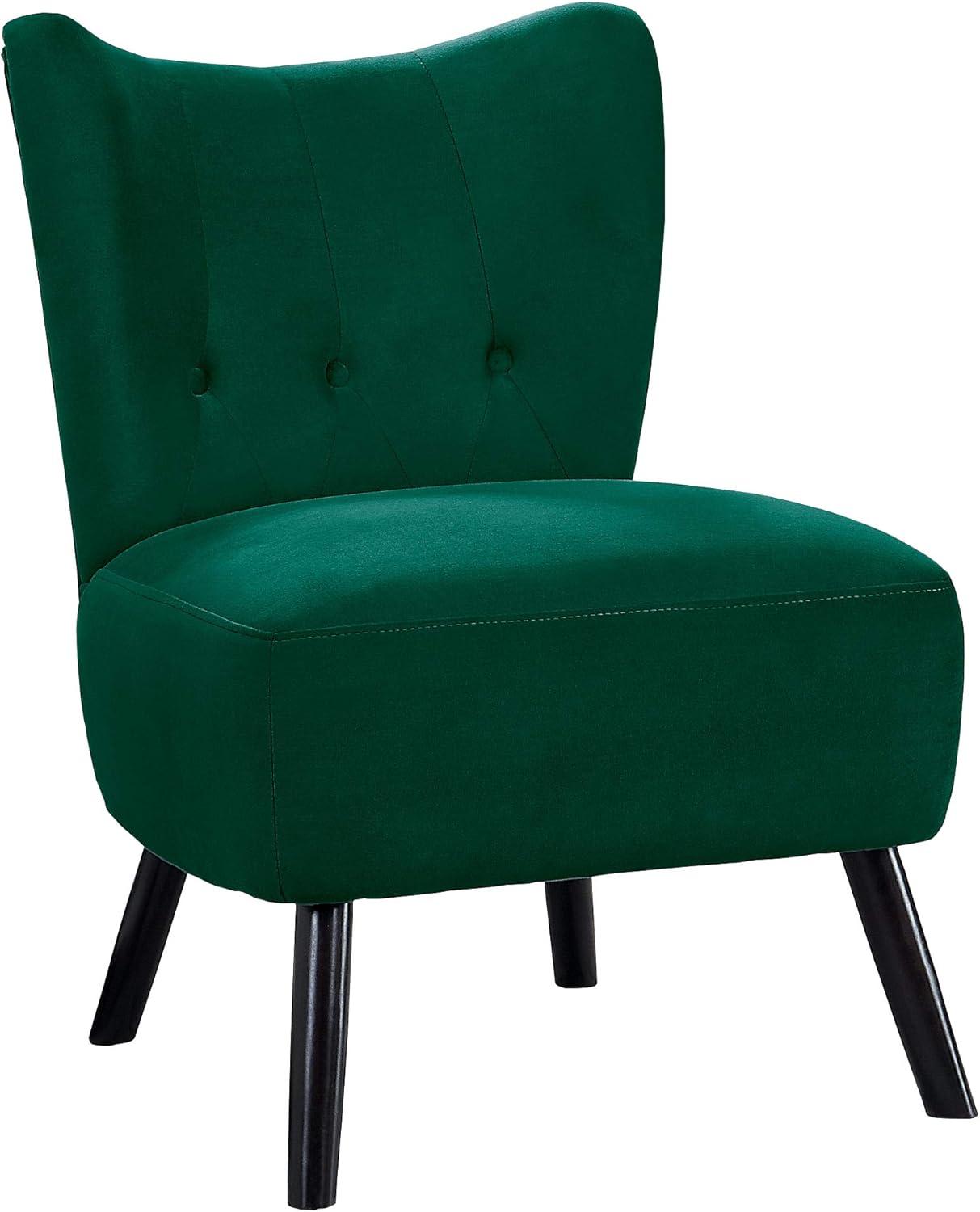 Homelegance Imani Mid Century Modern Velvet Home Accent Upholstered Chair, Green