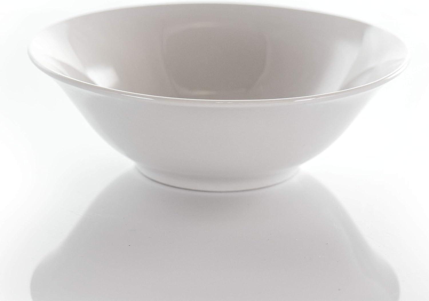 Elama Marshall 16 Piece Porcelain Dinnerware Set in White