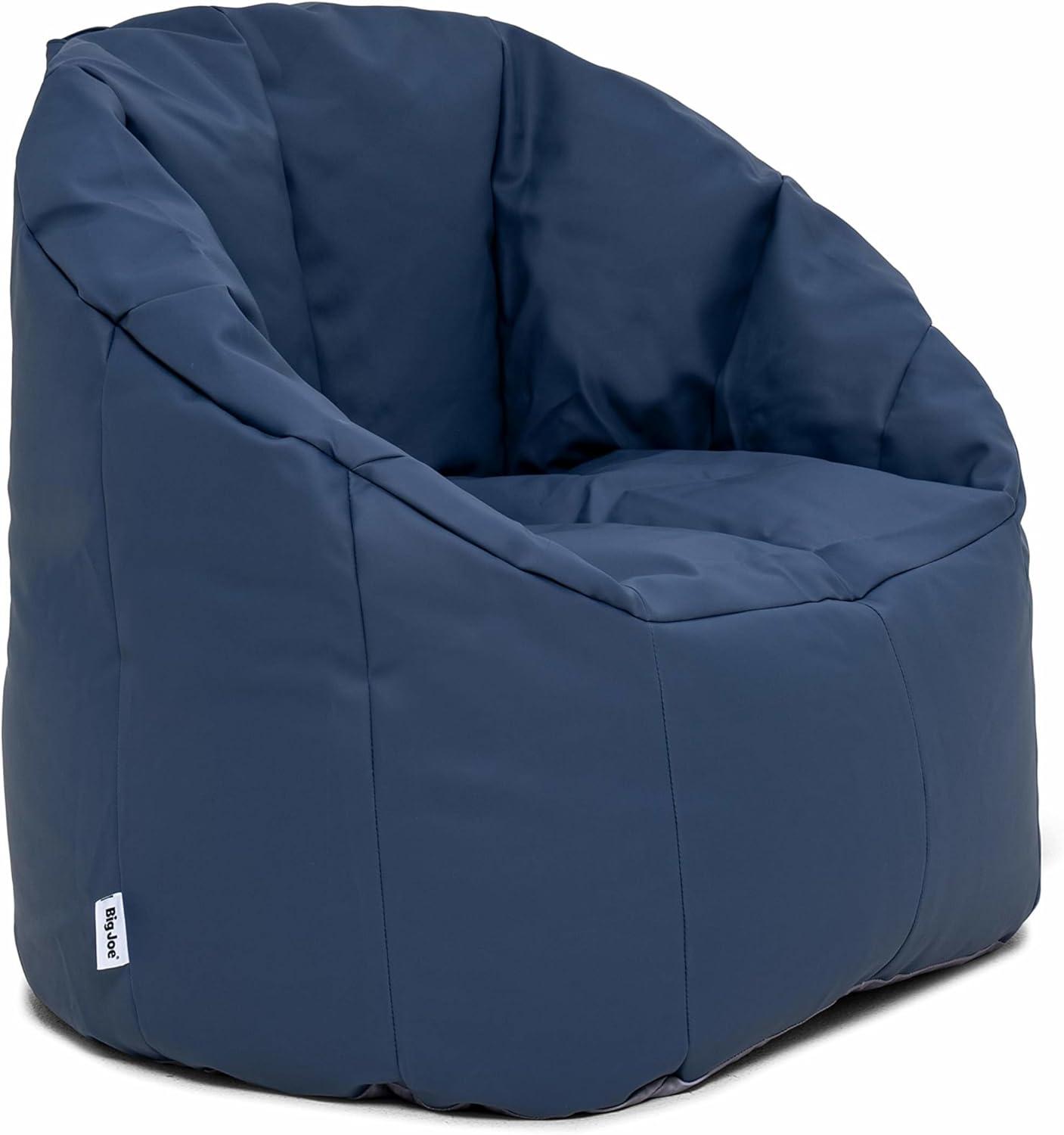 Big Joe Milano Bean Bag Chair, Indoor and Outdoor, Marine Vinyl, Navy