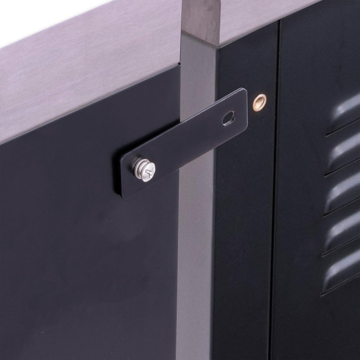 Charbroil Medallion Series Modular Outdoor Kitchen Corner Component with Storage, Black