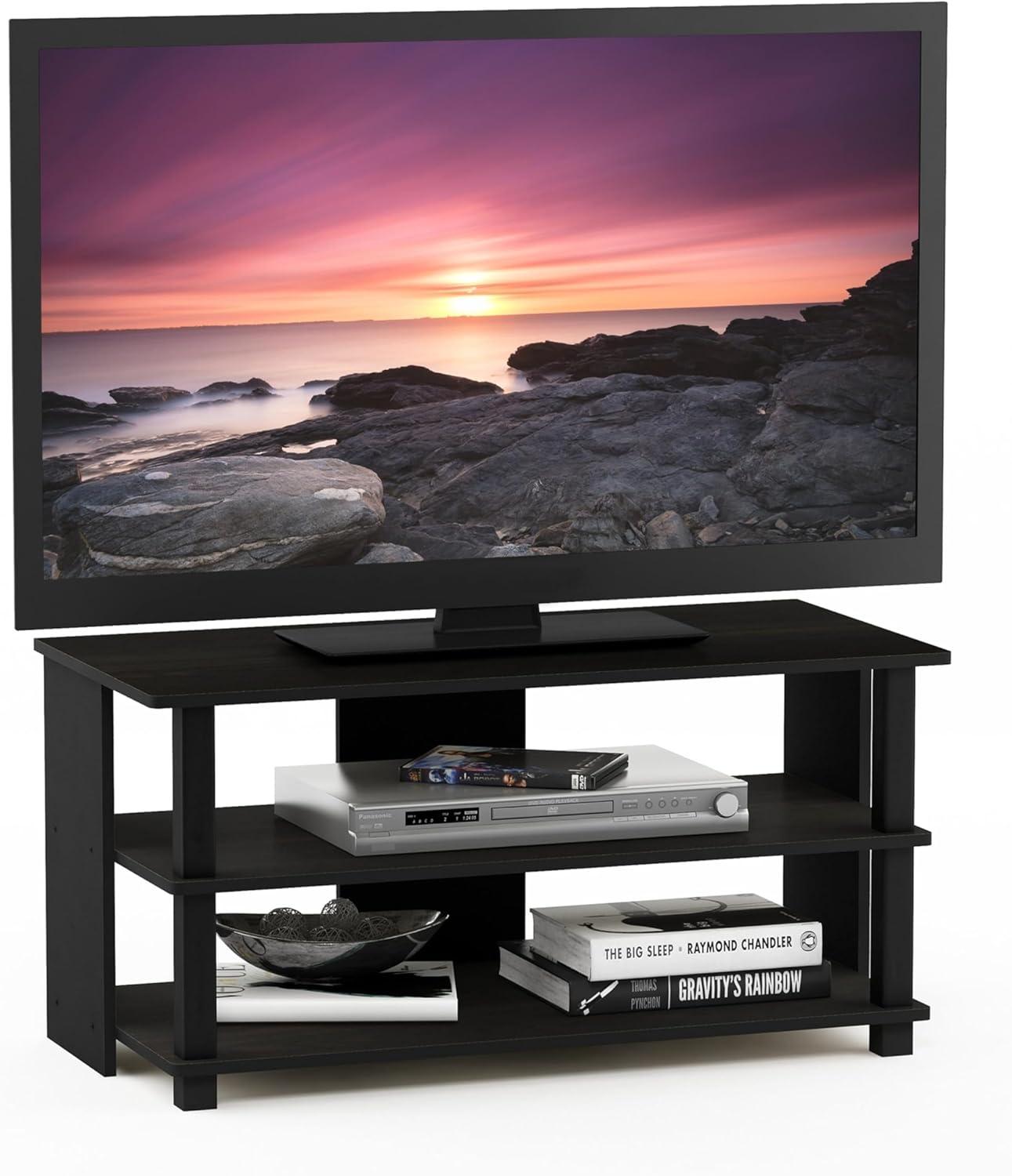 Sully 3-Tier TV Stand for TV up to 40, Espresso/Black, 17076EX/BK