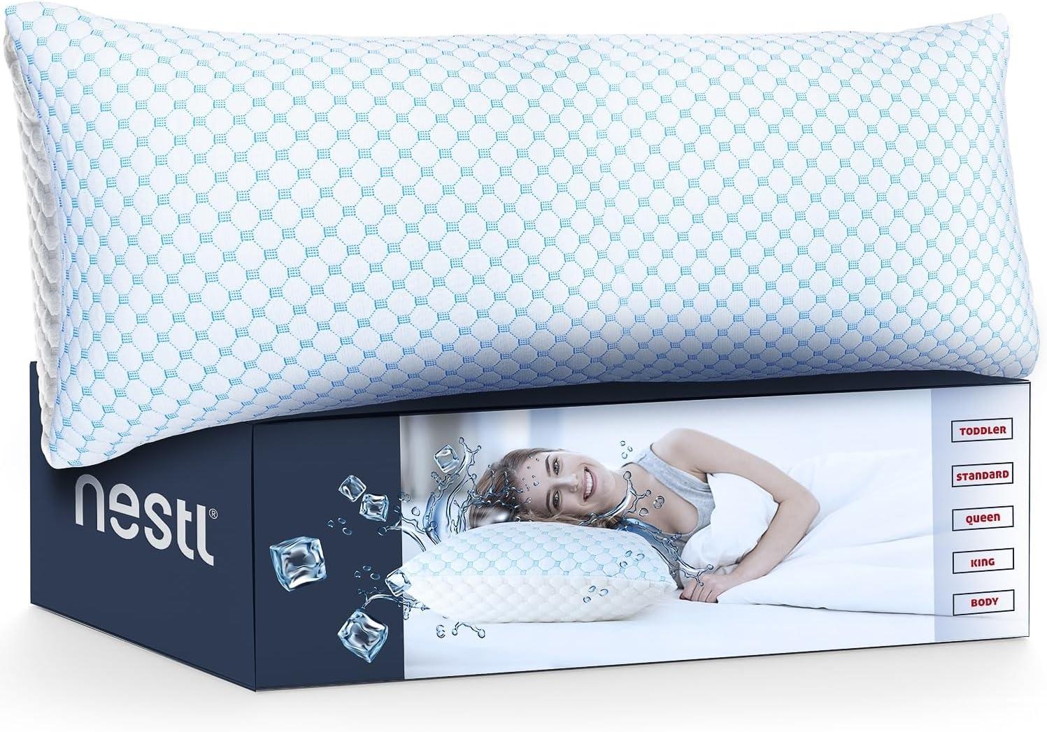 Cooling Gel Memory Foam Body Pillow with Reversible Cover