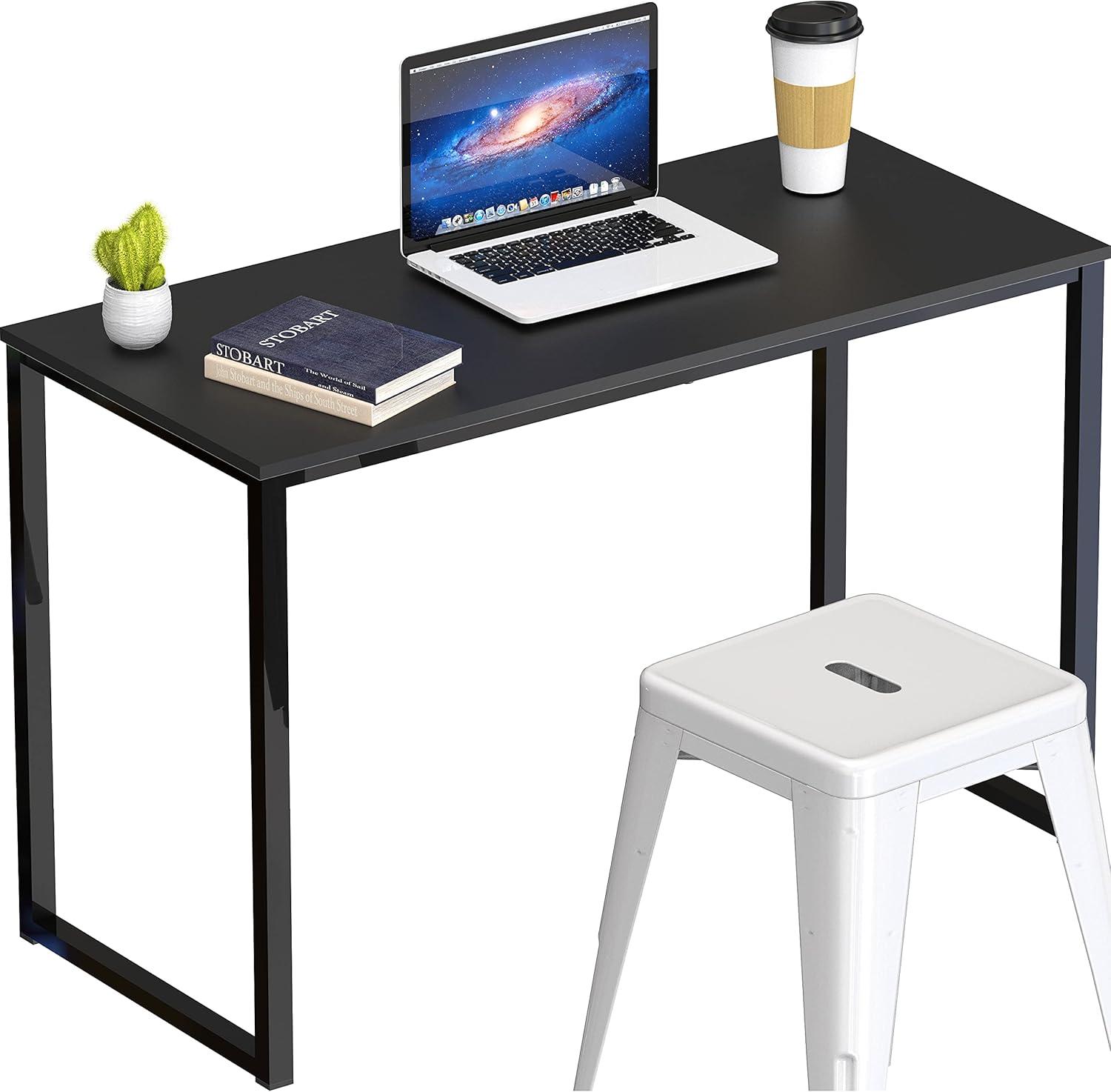 Black 32-Inch Steel Frame Computer Desk