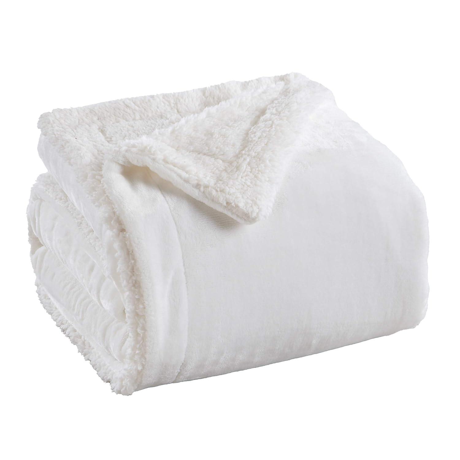 FreshFolds Ultra Soft Plush Sherpa Reversible Blanket