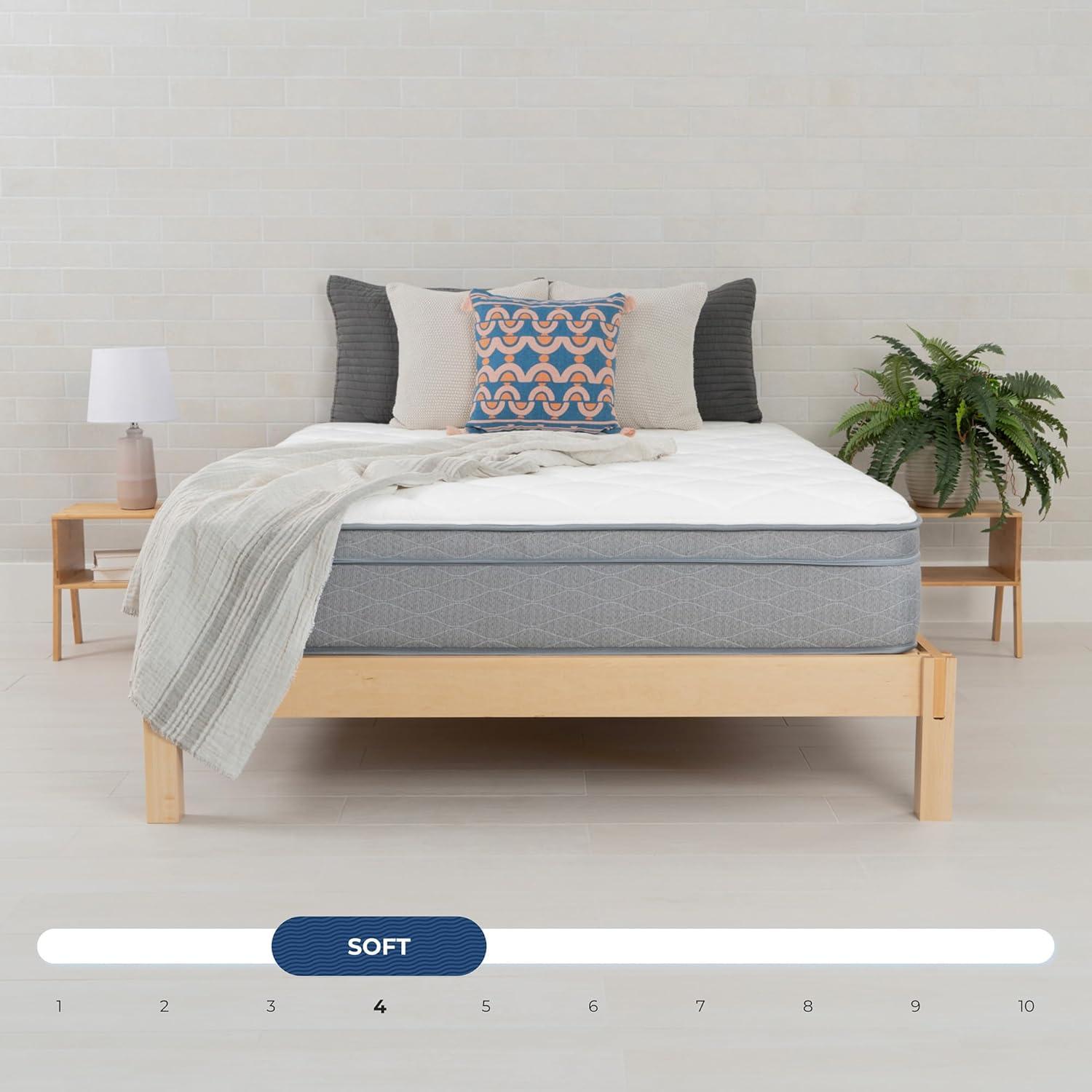 Dreamfoam Bedding Doze 11 Inch Plush Medium Soft Comfort Mattress, Short Queen