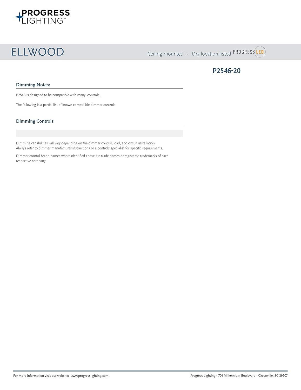 P2546-20-Progress Lighting-Ellwood - Wide - Ceiling Fan - Handheld Remote in Transitional and Coastal style - 68 Inches wide by 15.75 Inches