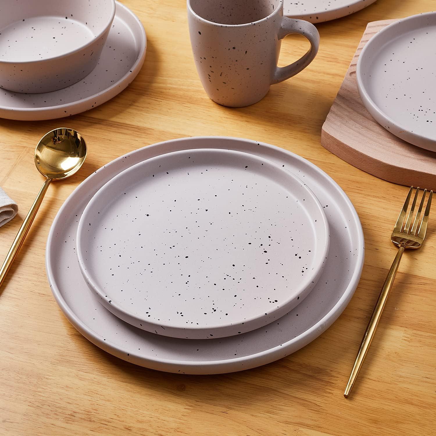 Stone Lain Jade 16-Piece Stoneware Dinnerware Set, Service for 4