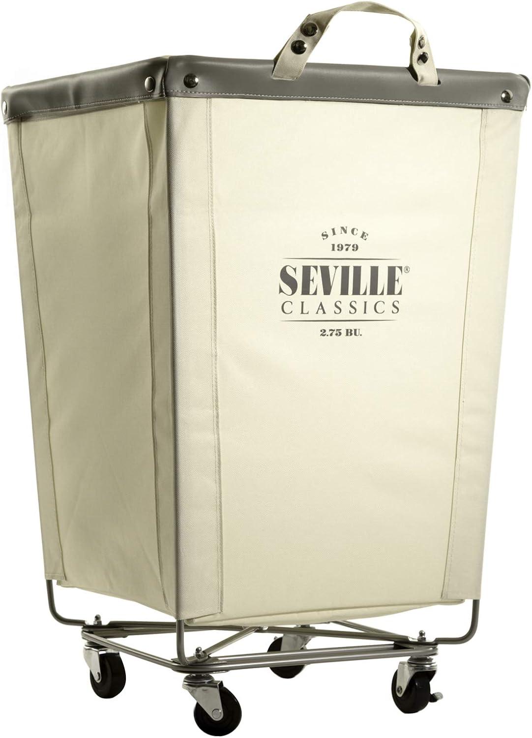 Seville Classics Rolling Commercial Laundry Hamper