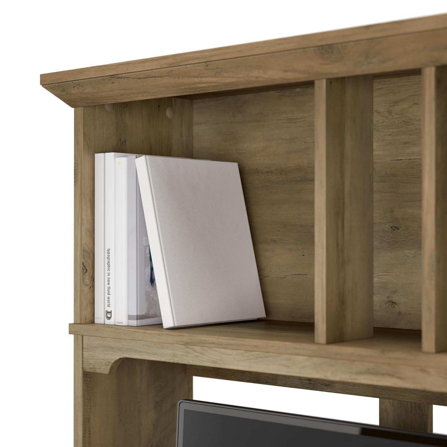 Bush Furniture Salinas Mission 48" Computer Desk and Hutch, Reclaimed Pine