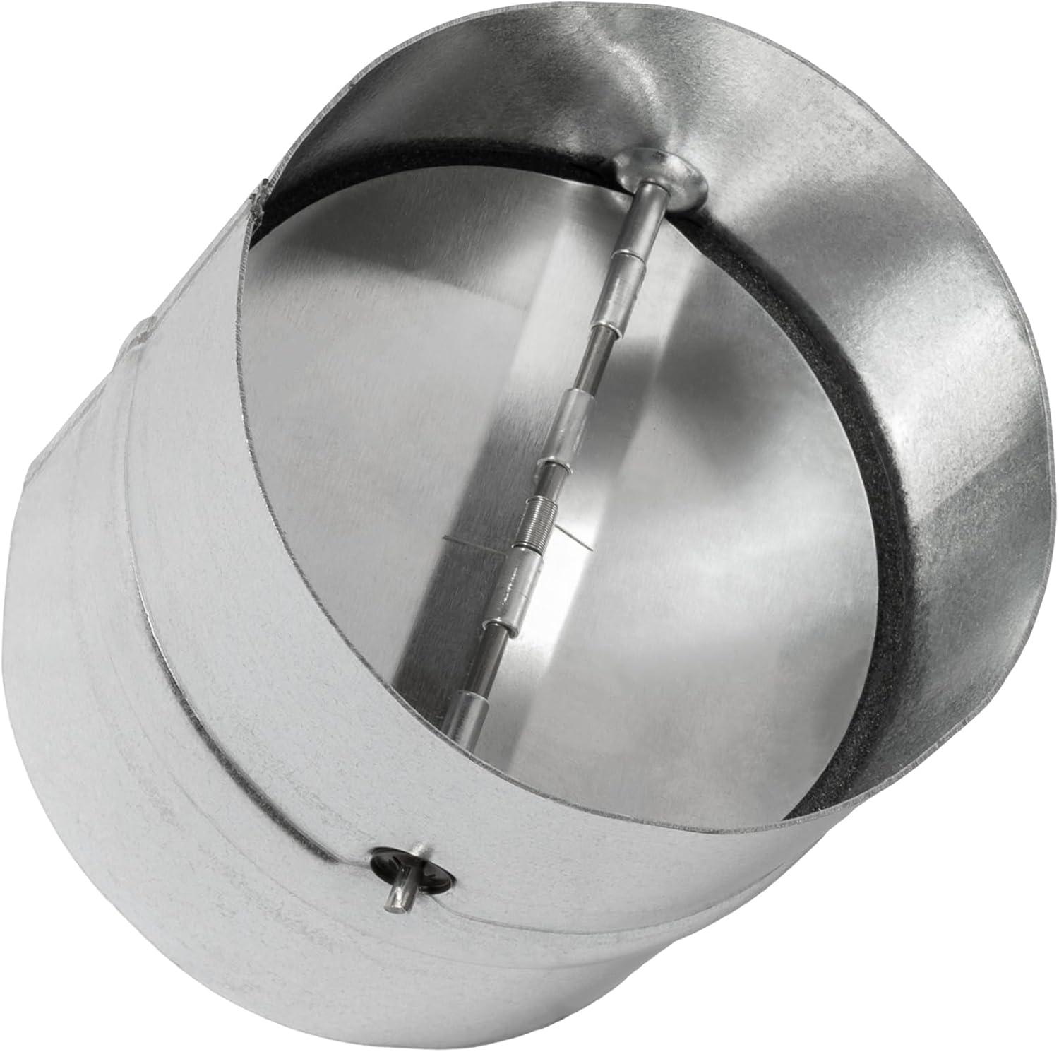 4'' inch Galvanized Steel Backdraft Damper with Rubber Gasket for Round Duct