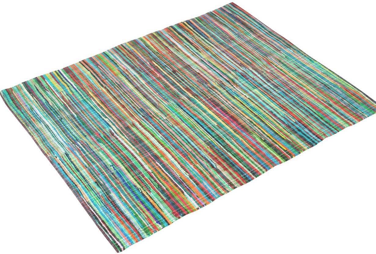 Rag Area Rug RAR240 Hand Woven Area Rug - Green/Multi - 6'x9' - Safavieh.