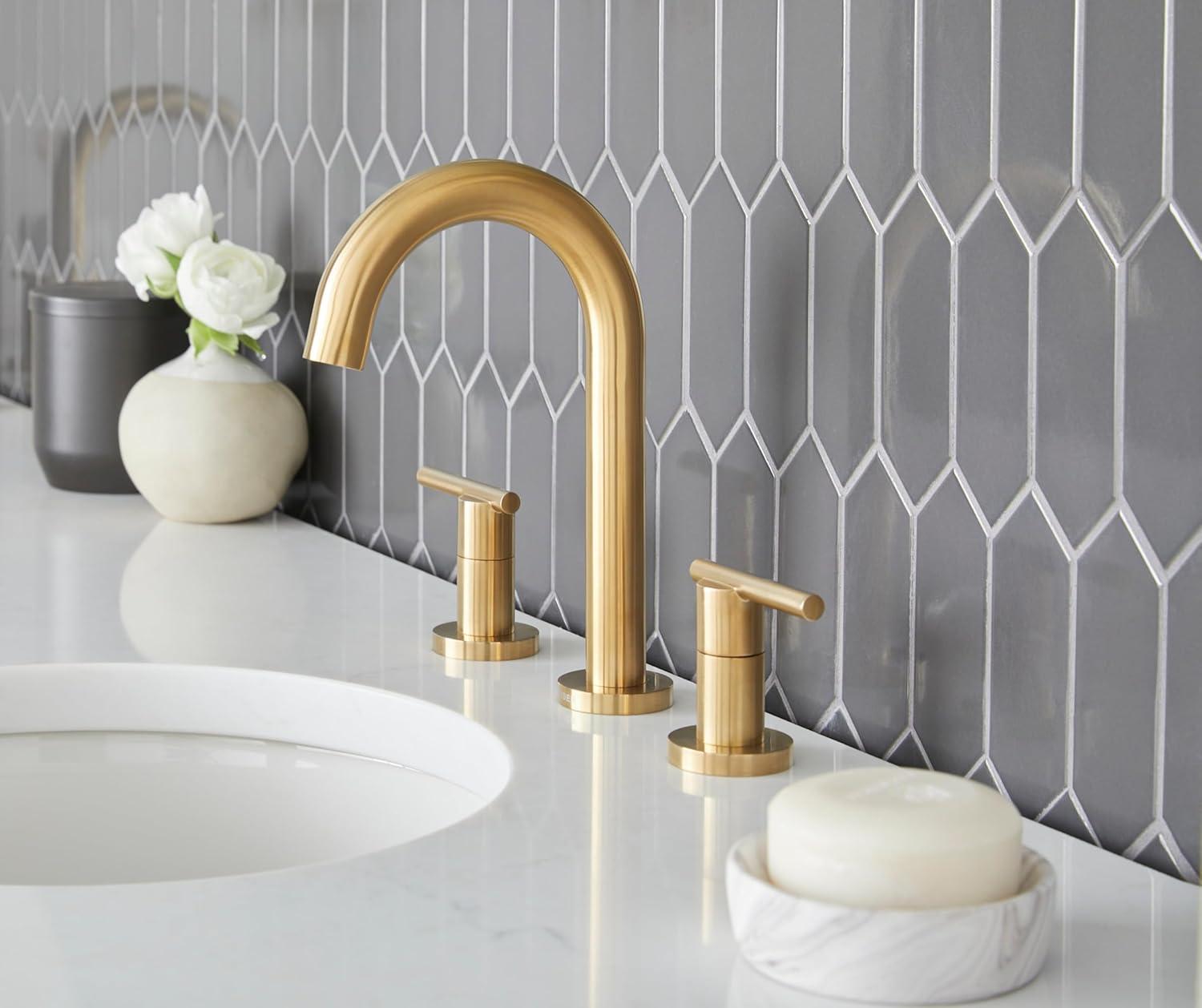 Parma 2-Handle Widespread Bathroom Faucet with Metal Touch Down Drain