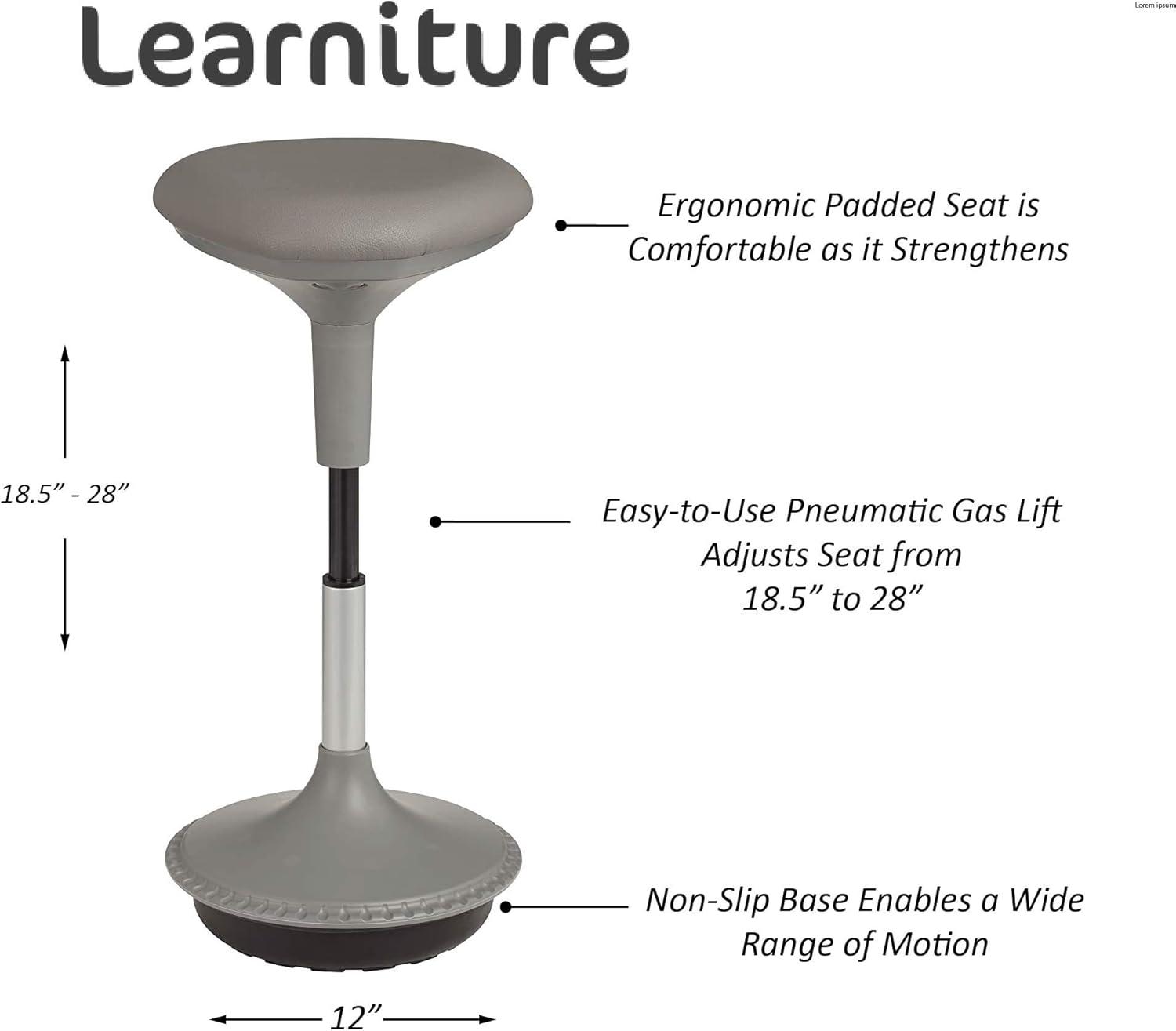 Learniture Adjustable Height Backless Foam-Padded Active Learning Stool